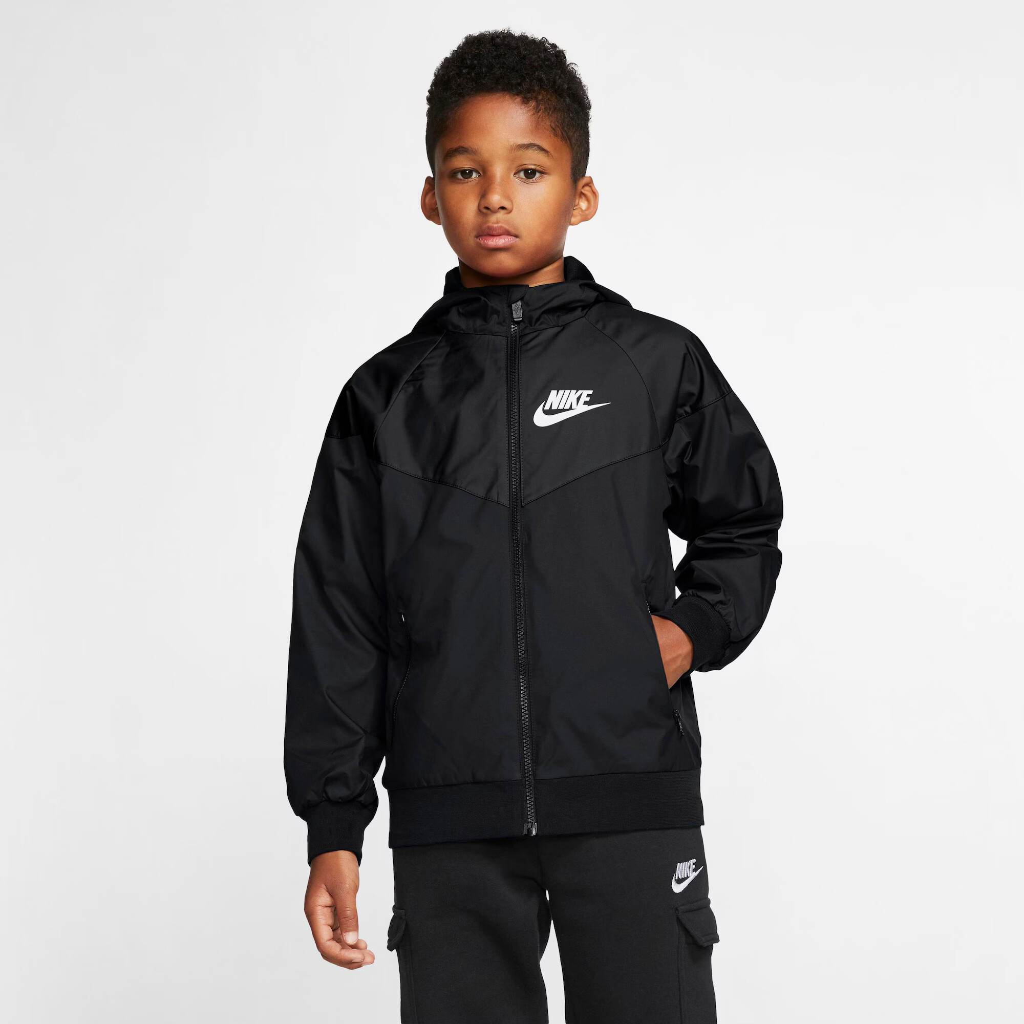 Nike Sportswear Geacă de primăvară-toamnă negru / alb - Pled.ro