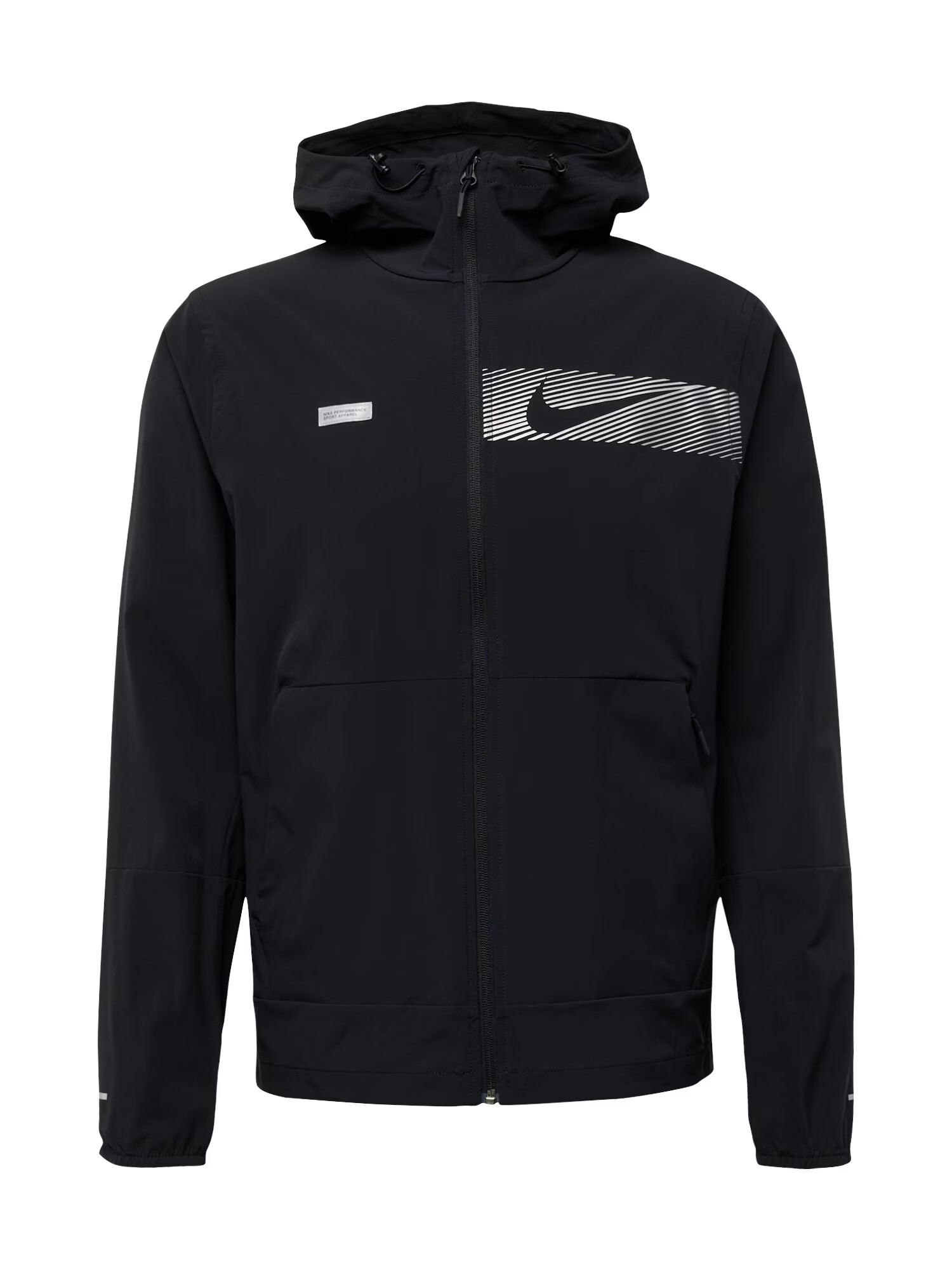 NIKE Geacă sport negru / argintiu - Pled.ro