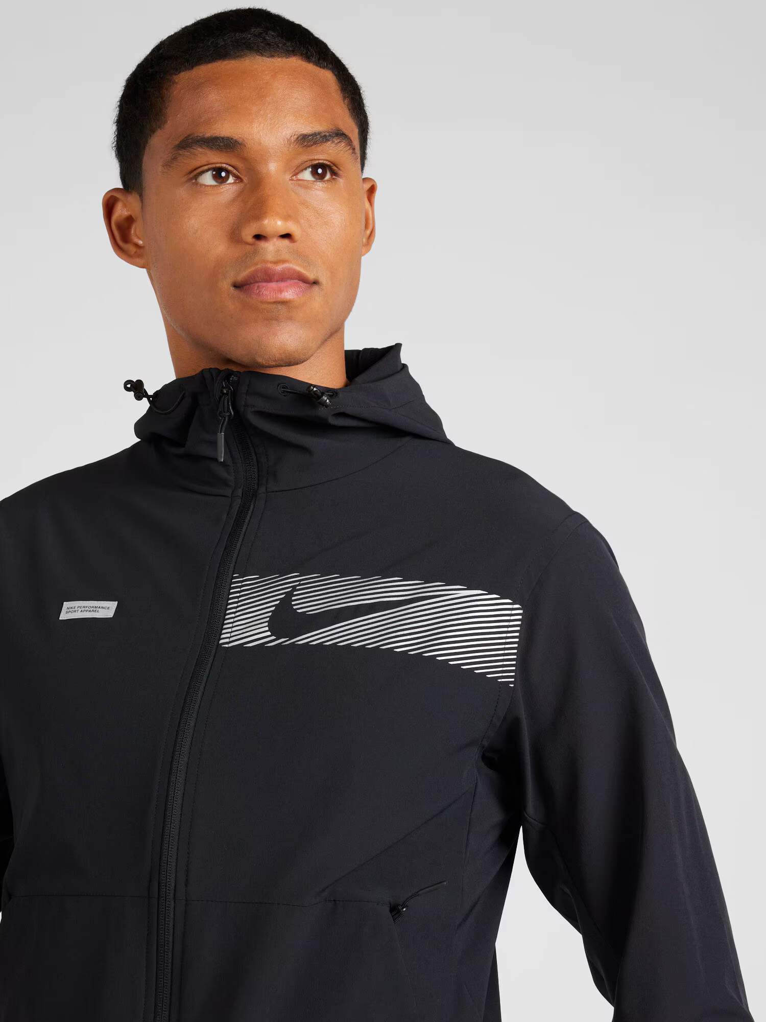 NIKE Geacă sport negru / argintiu - Pled.ro