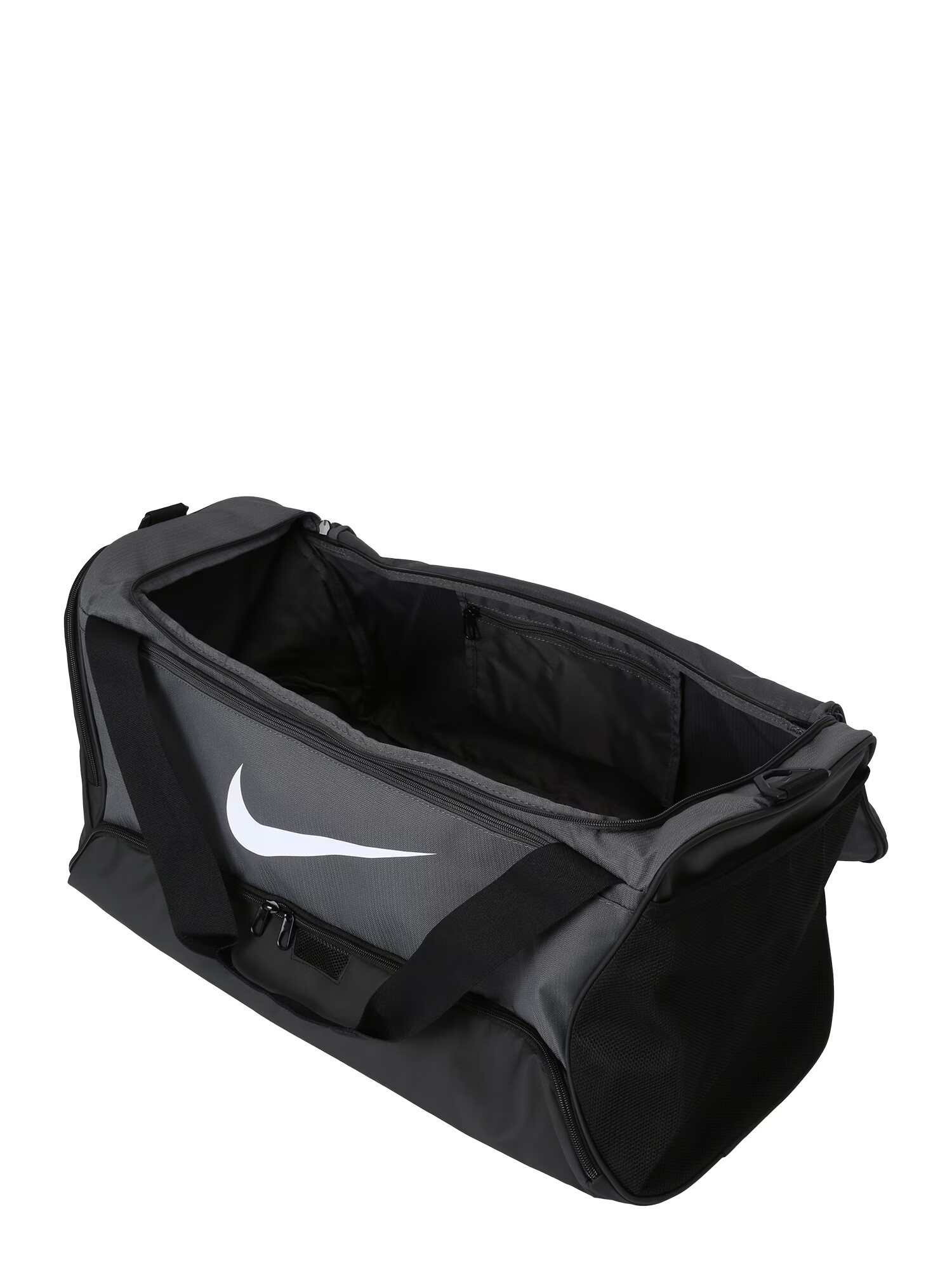 NIKE Geantă sport 'Brasilia 9.5' gri / negru / alb - Pled.ro