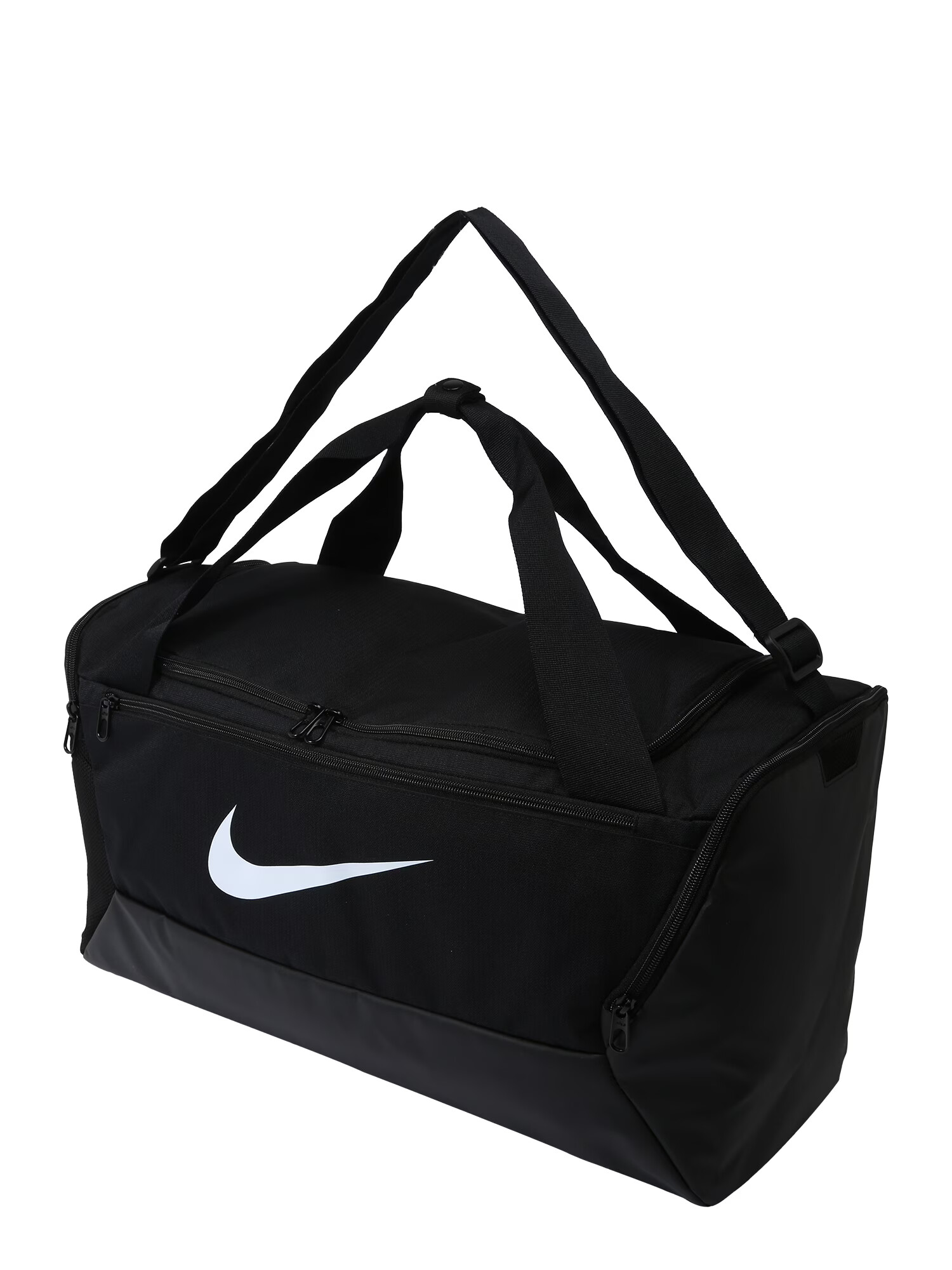 NIKE Geantă sport 'Brasilia 9.5' negru / alb natural - Pled.ro