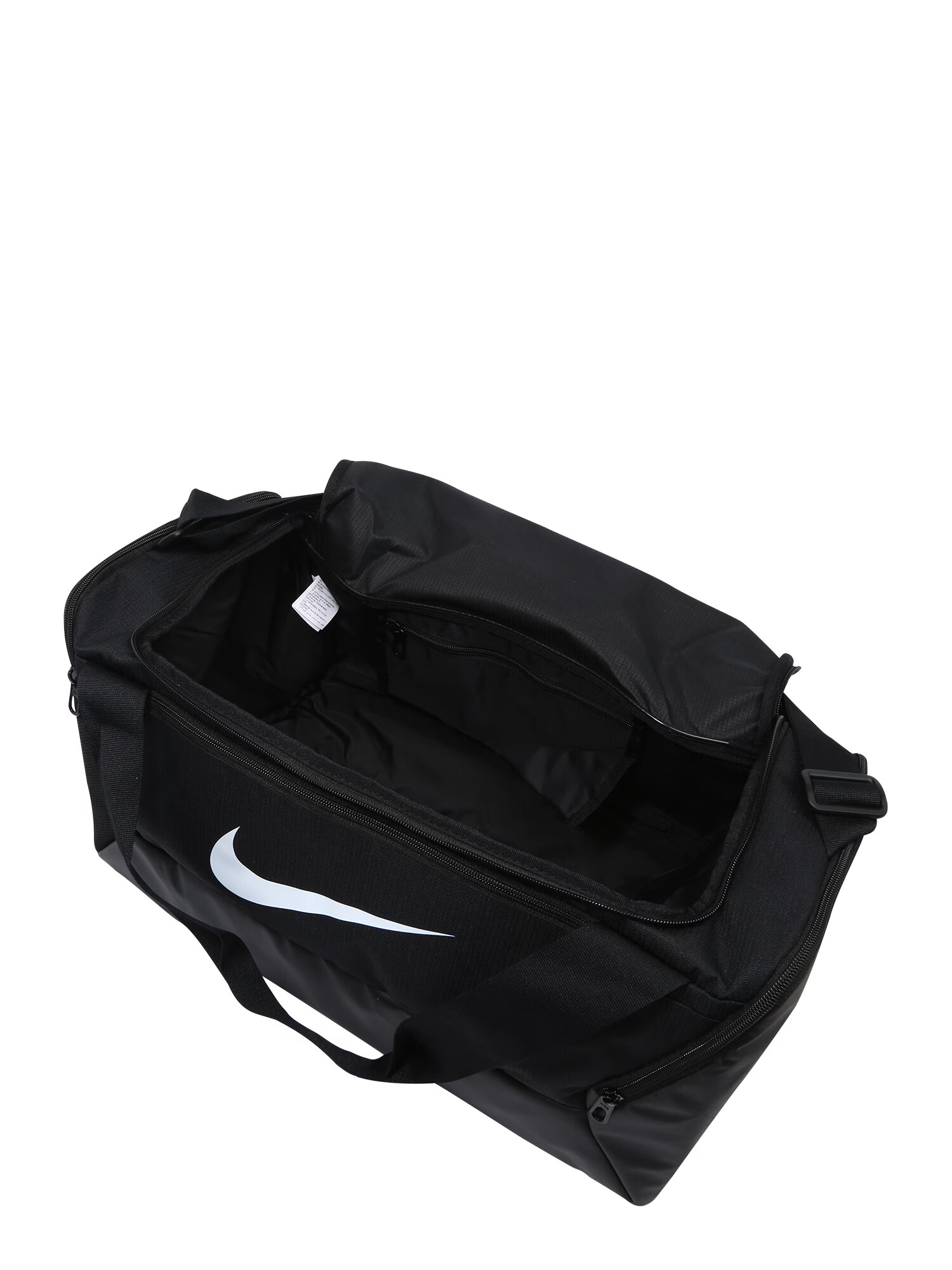 NIKE Geantă sport 'Brasilia 9.5' negru / alb natural - Pled.ro