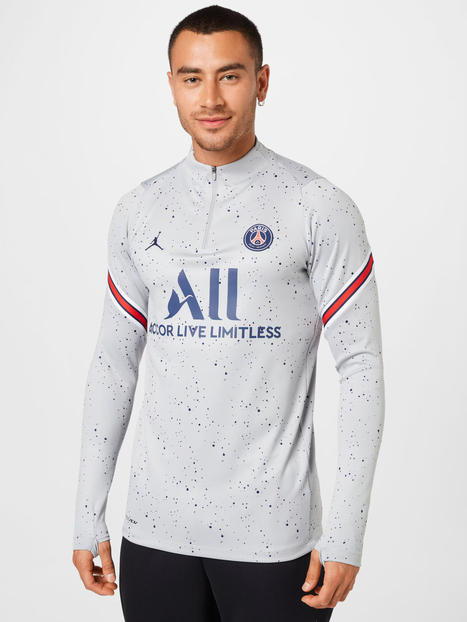 NIKE Hanorac sport 'Paris St.-Germain Strike' albastru închis / gri deschis / roșu deschis - Pled.ro