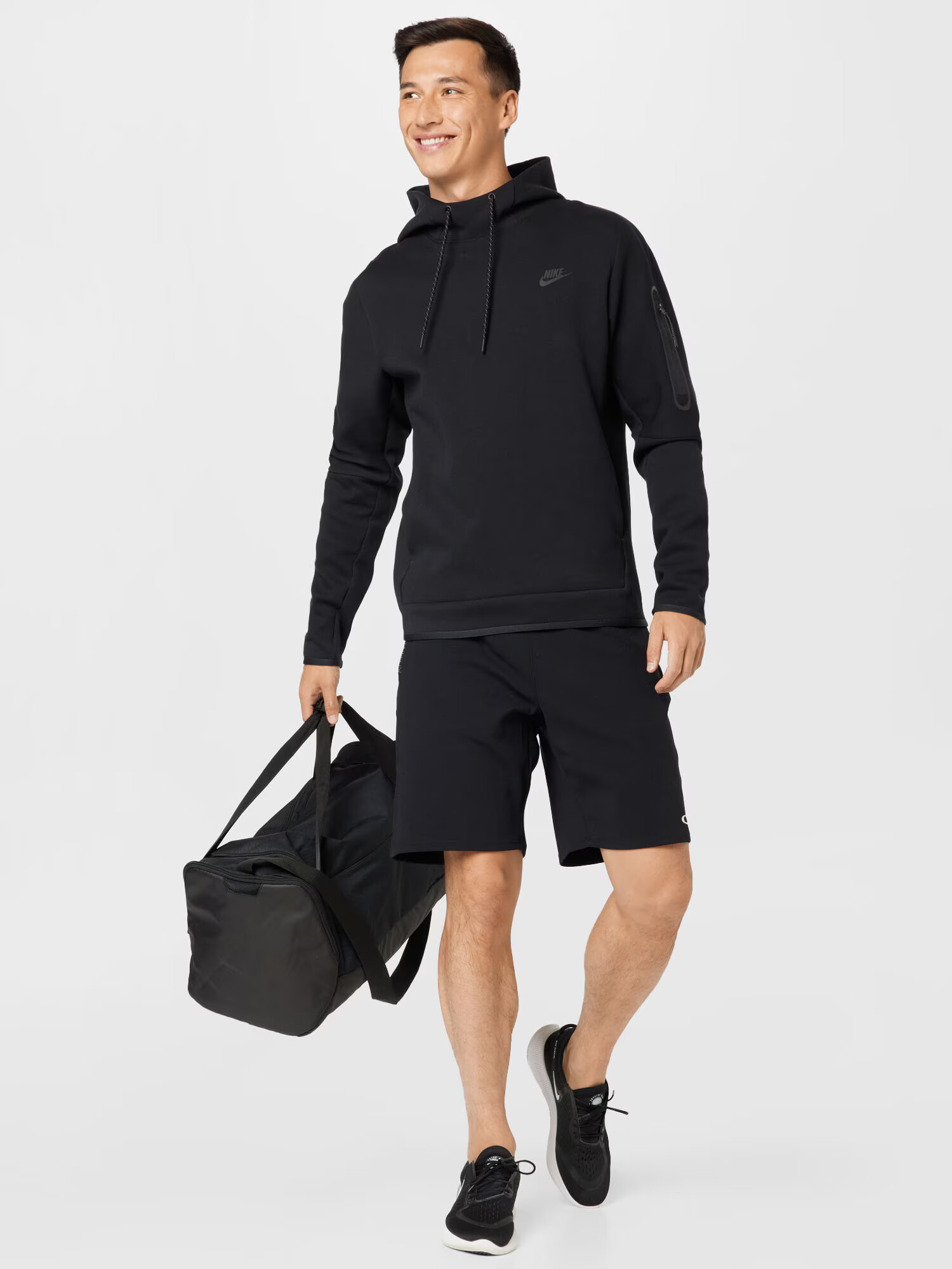 NIKE Hanorac sport gri închis / negru - Pled.ro