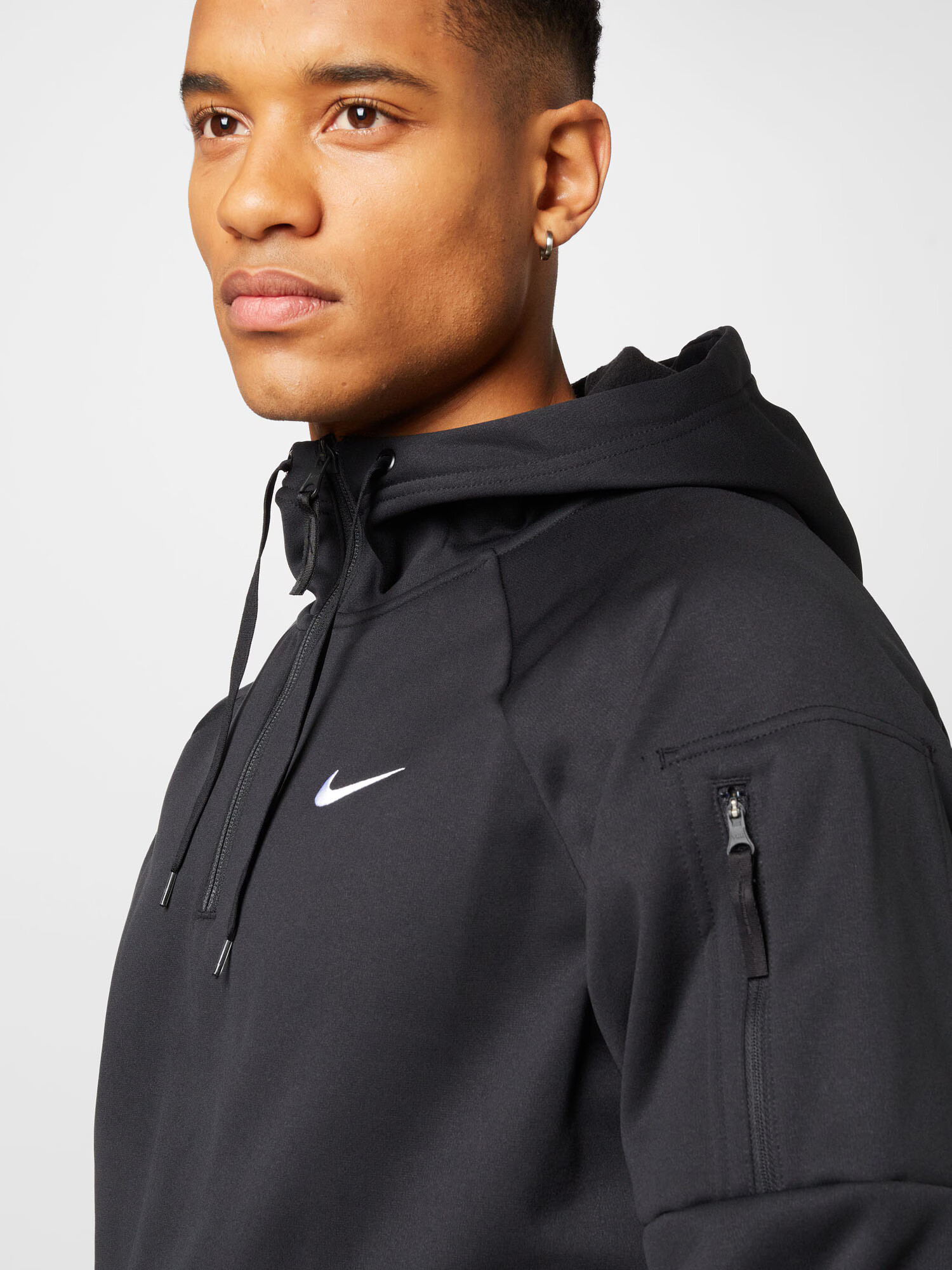 NIKE Hanorac sport negru / alb - Pled.ro