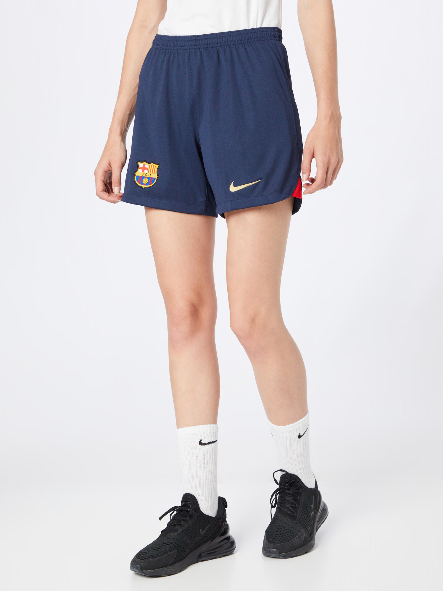 NIKE Pantaloni sport albastru închis / galben miere / roșu / alb - Pled.ro