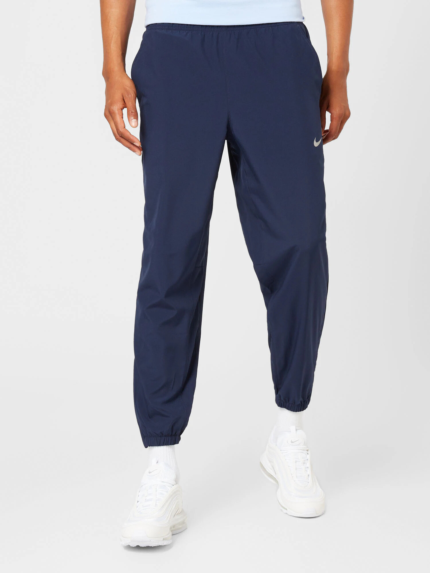 NIKE Pantaloni sport bleumarin / alb - Pled.ro