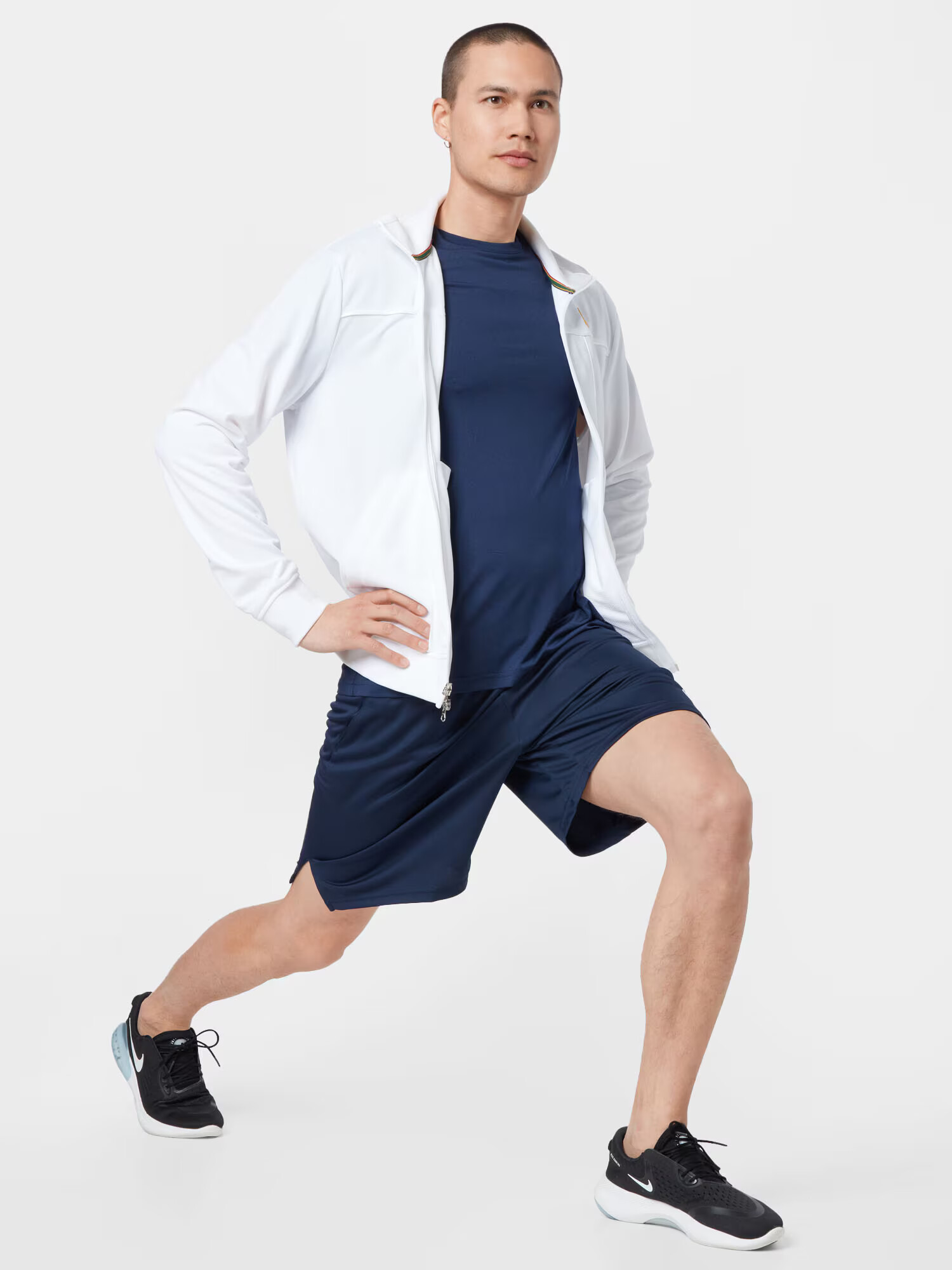 NIKE Pantaloni sport bleumarin / alb - Pled.ro