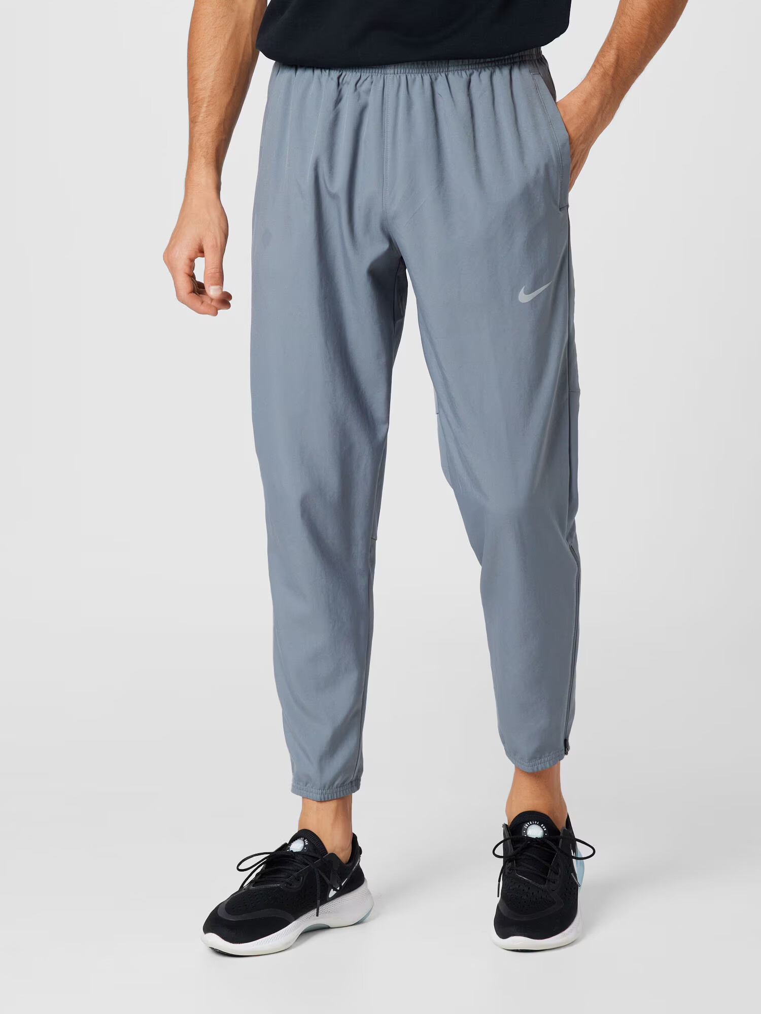 NIKE Pantaloni sport 'Challenger' gri / alb - Pled.ro