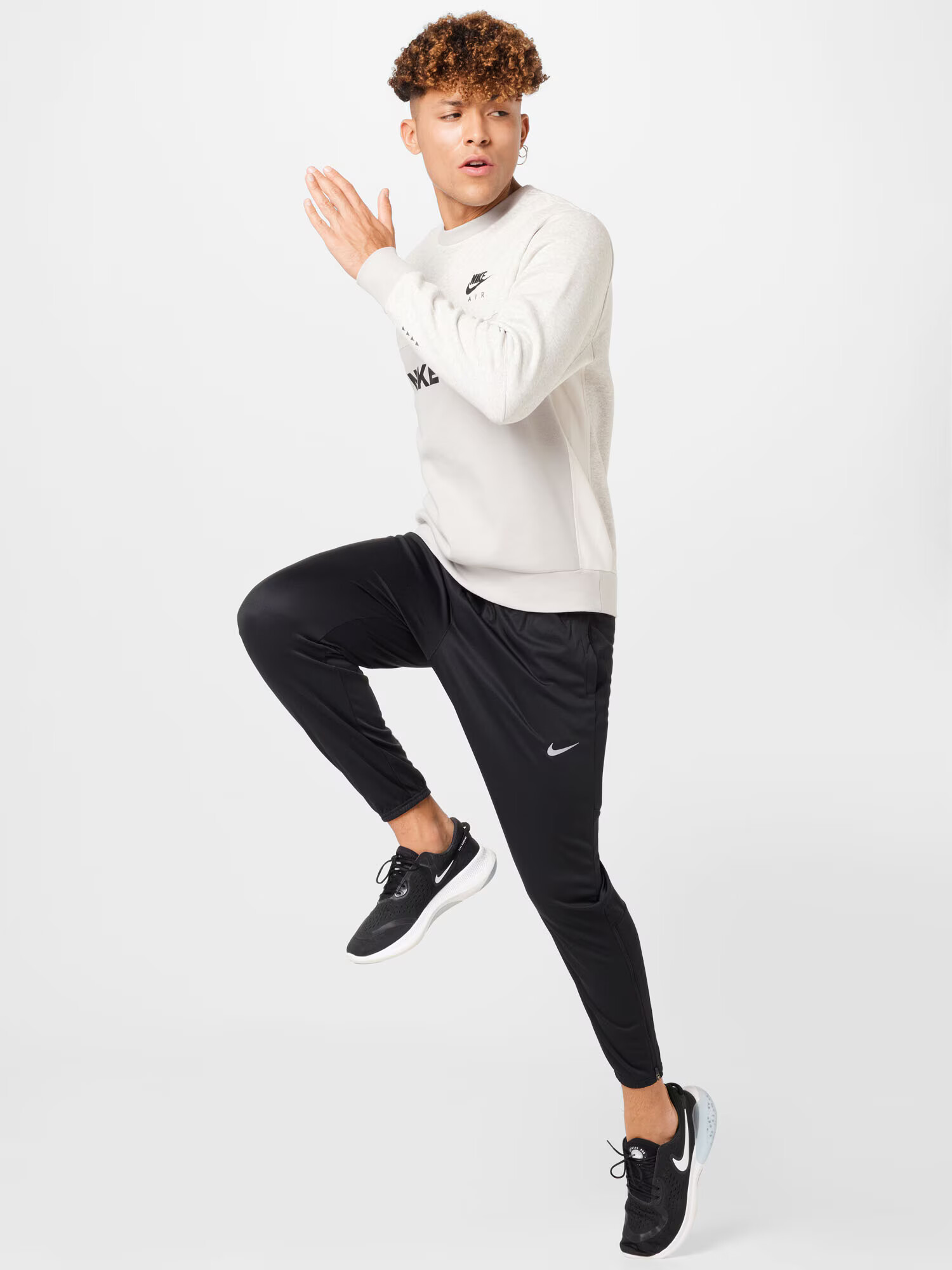 NIKE Pantaloni sport 'Challenger' negru / alb - Pled.ro