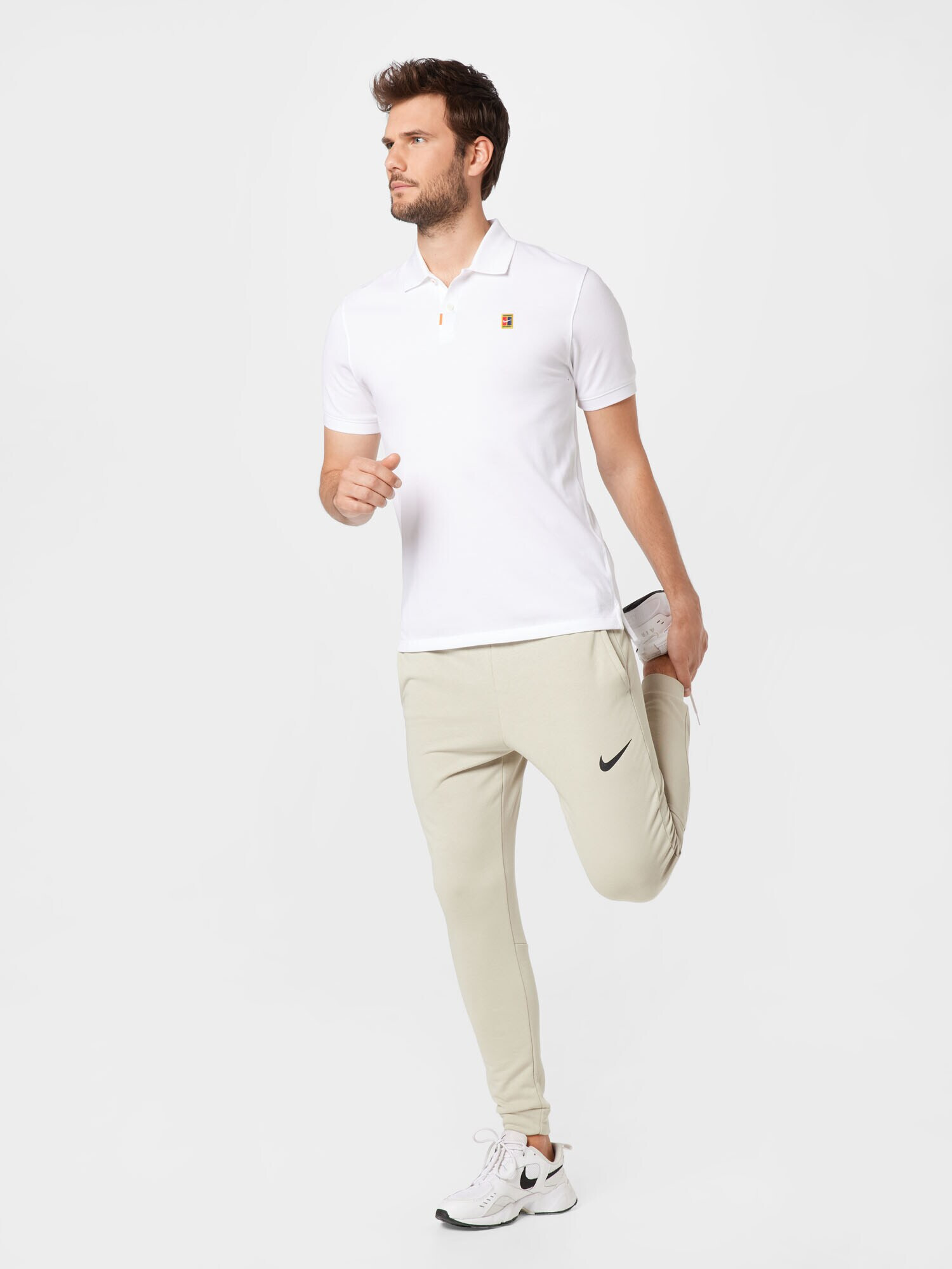 NIKE Pantaloni sport crem / negru - Pled.ro