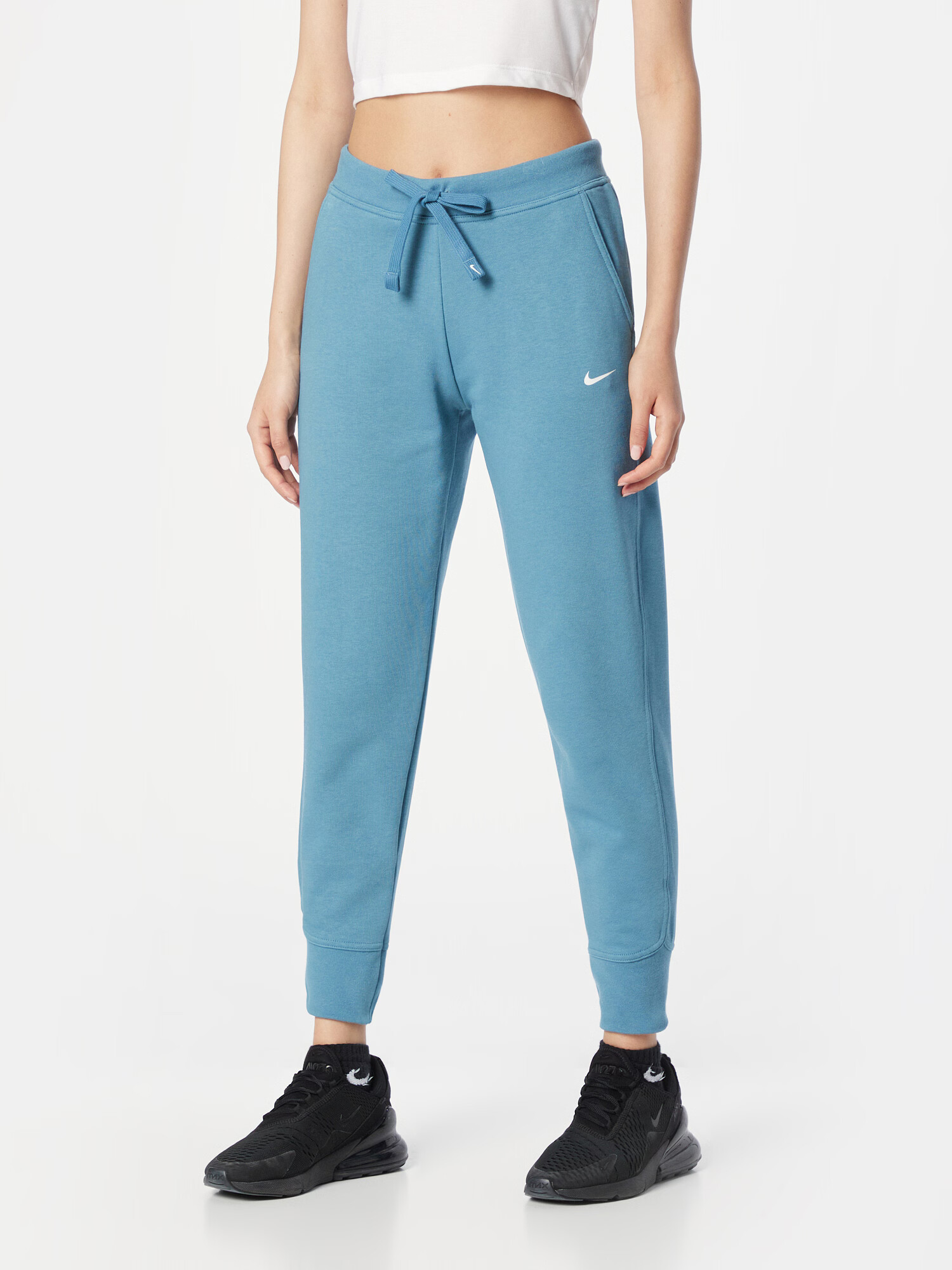 NIKE Pantaloni sport cyan / alb - Pled.ro