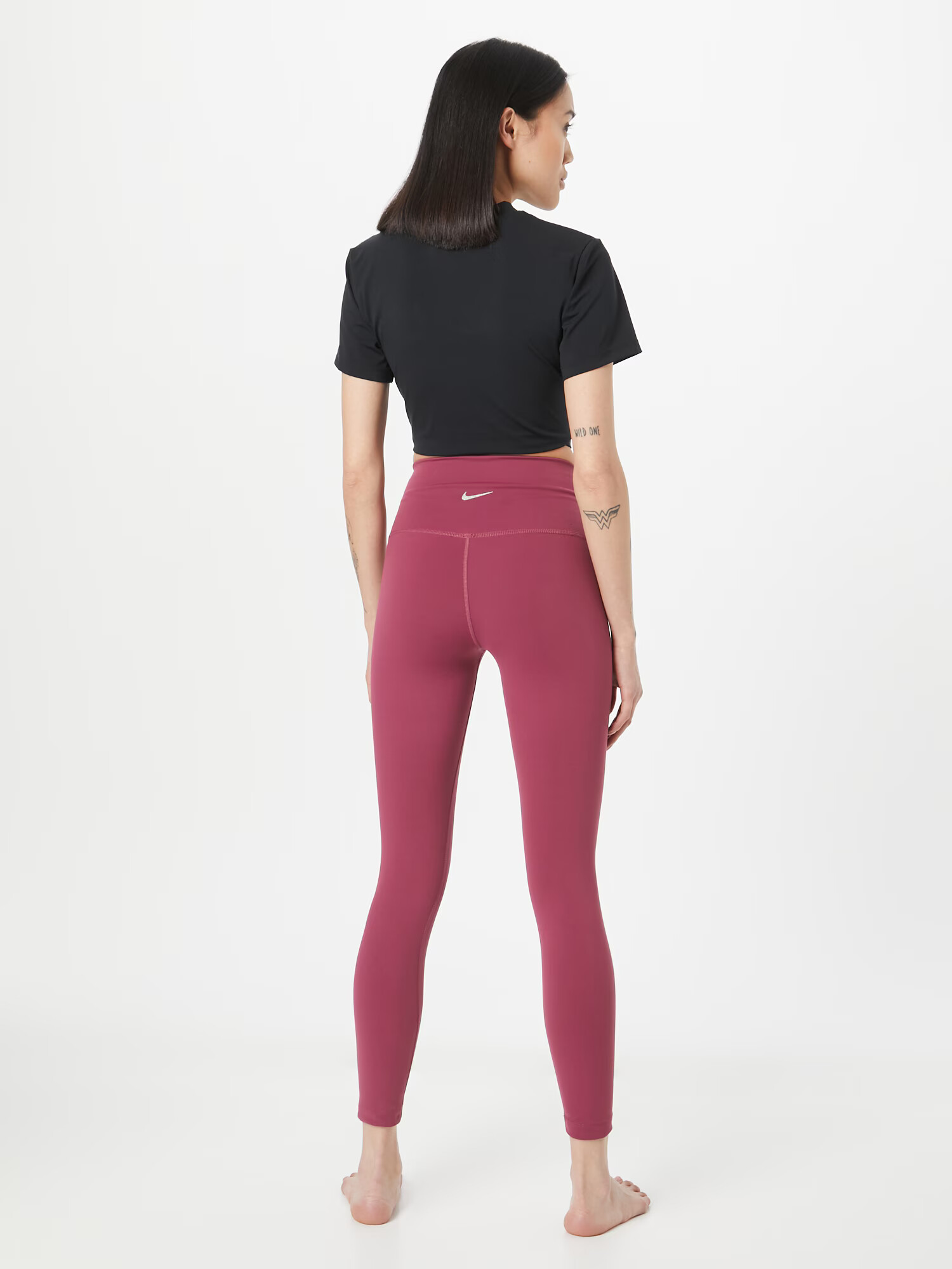 NIKE Leggings gri argintiu / roz pitaya - Pled.ro