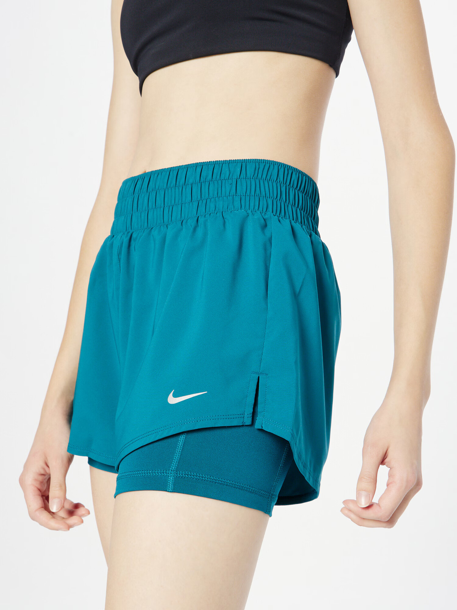 NIKE Pantaloni sport gri argintiu / verde petrol - Pled.ro