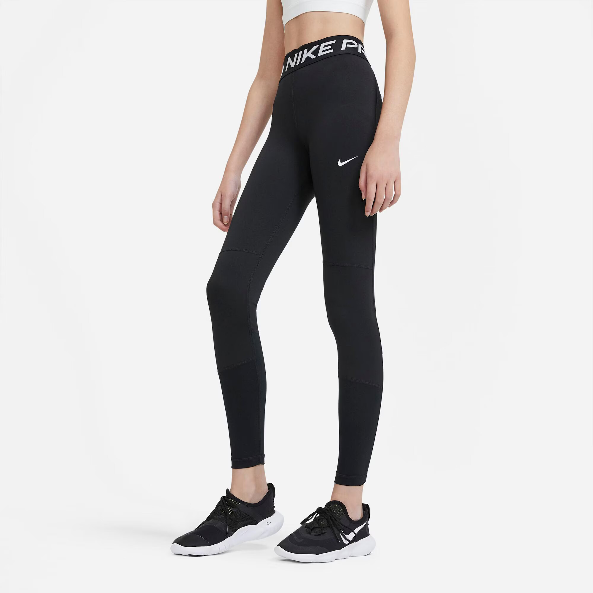 NIKE Pantaloni sport gri deschis / negru / alb - Pled.ro