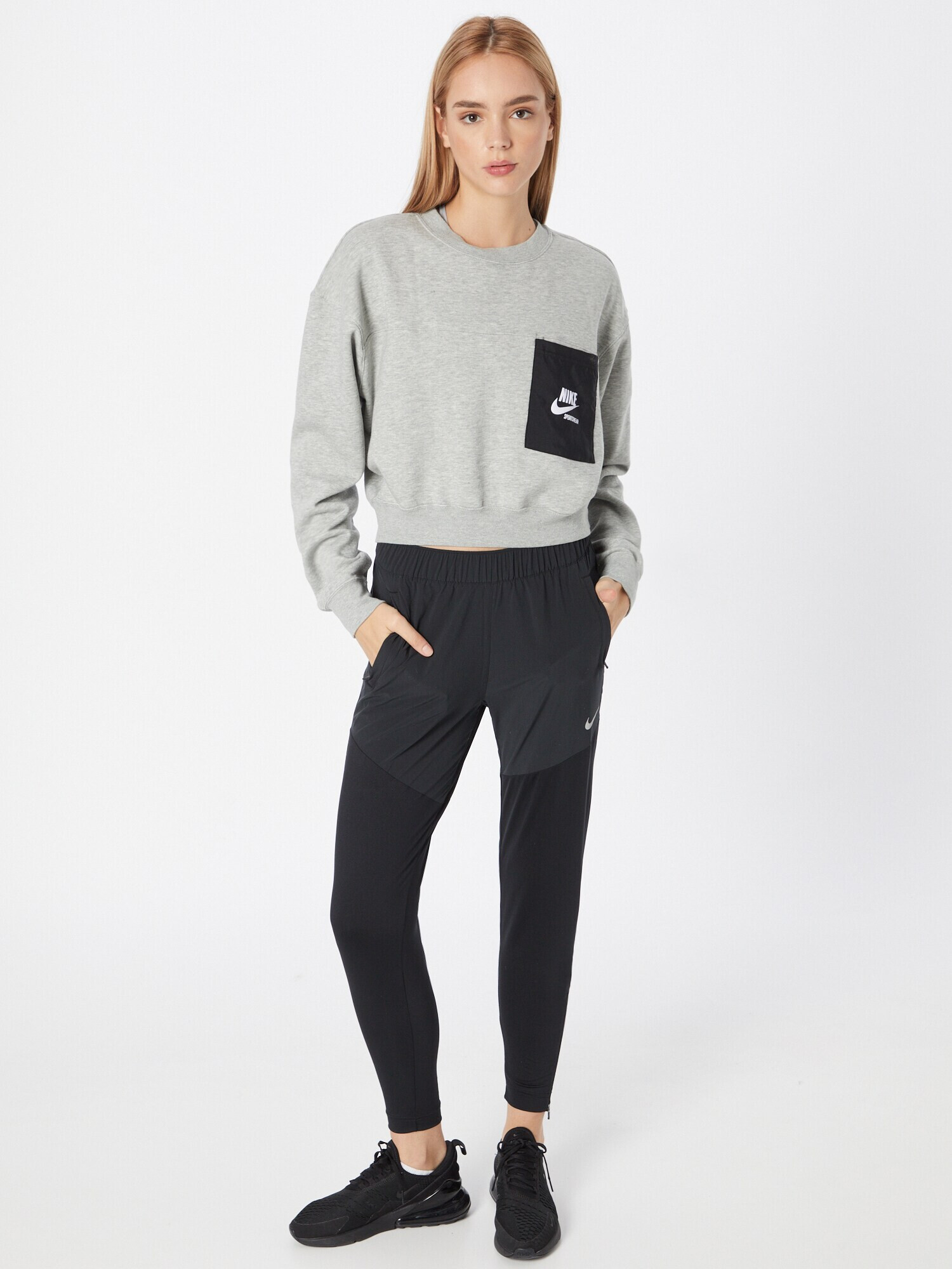 NIKE Pantaloni sport gri închis / negru - Pled.ro