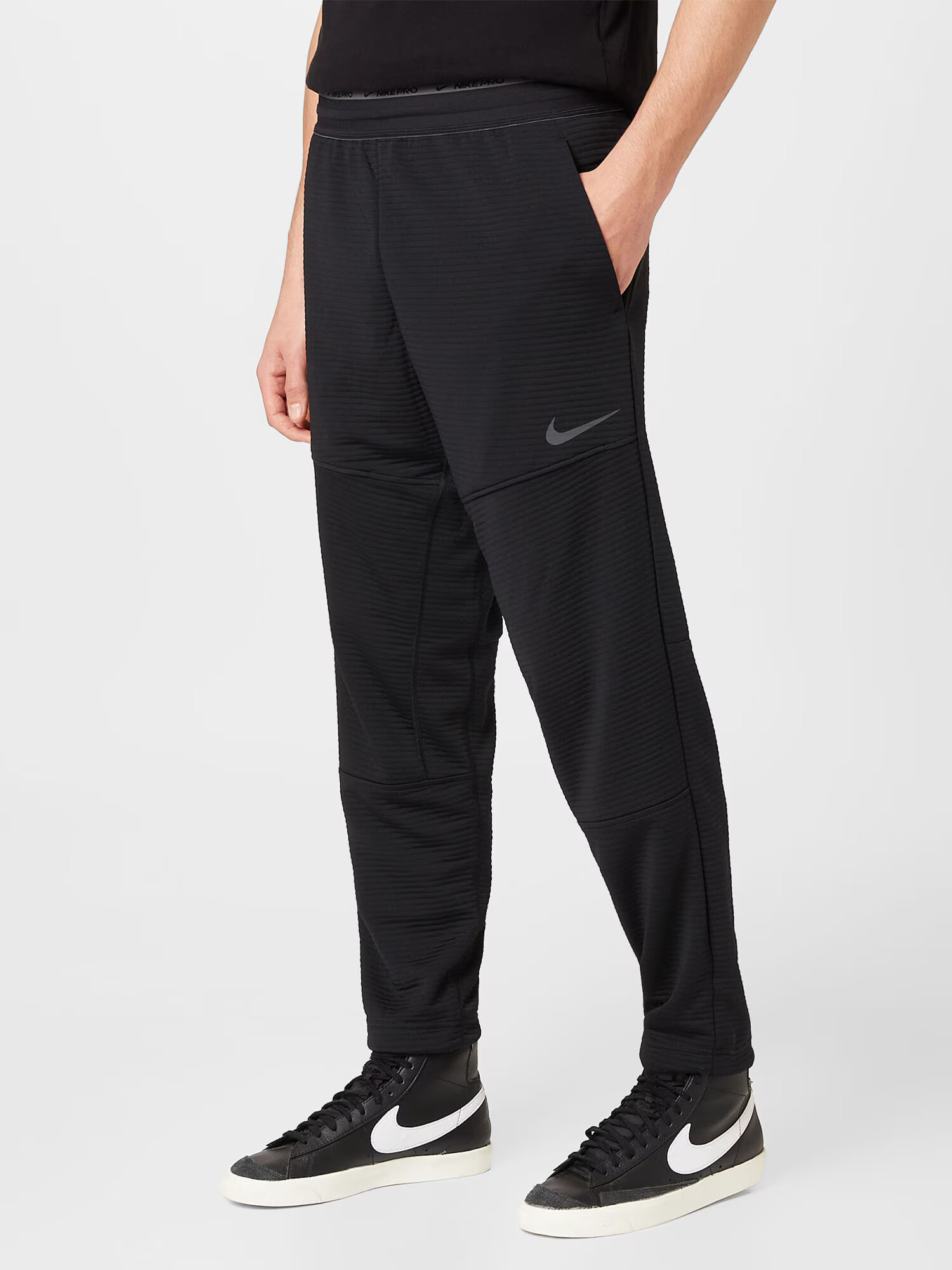 NIKE Pantaloni sport 'Pro' gri metalic / negru - Pled.ro