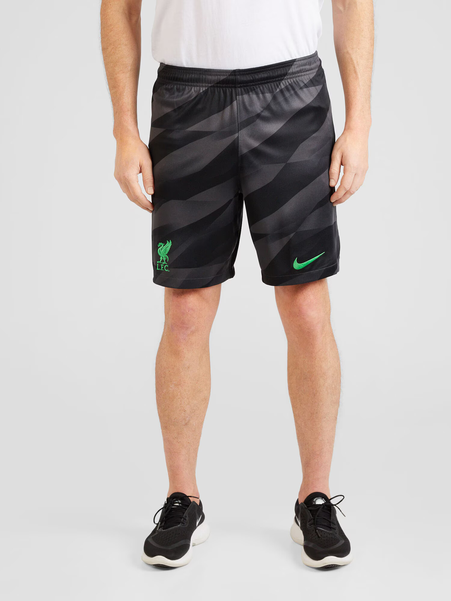 NIKE Pantaloni sport gri metalic / pământiu / verde neon - Pled.ro