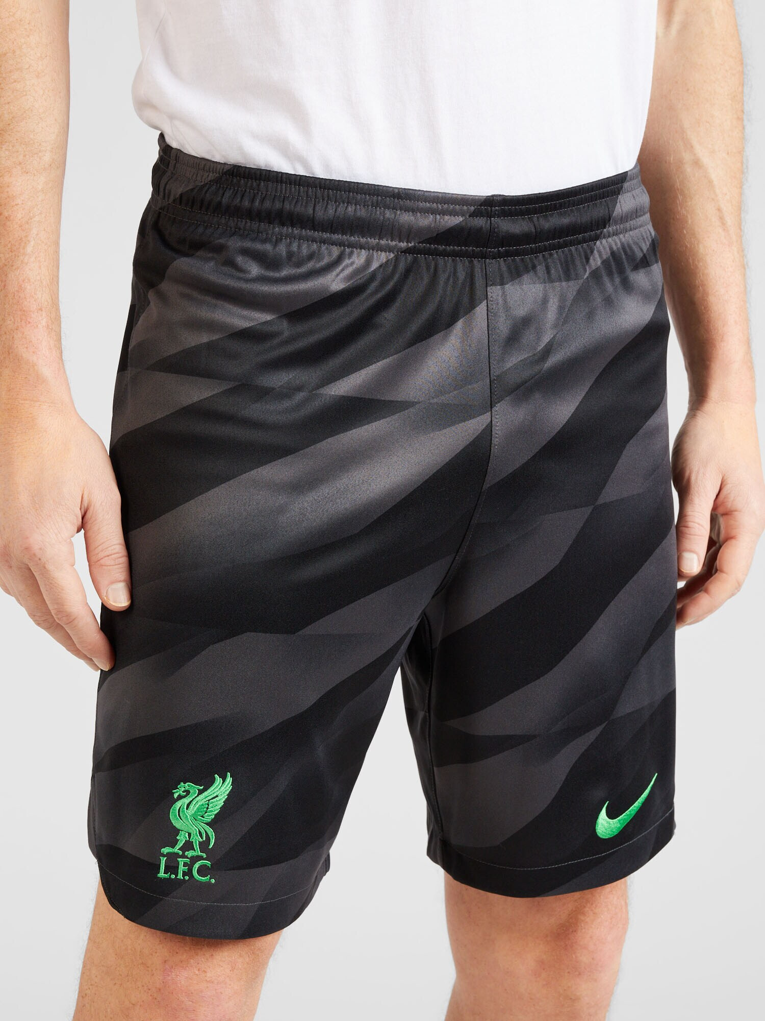 NIKE Pantaloni sport gri metalic / pământiu / verde neon - Pled.ro