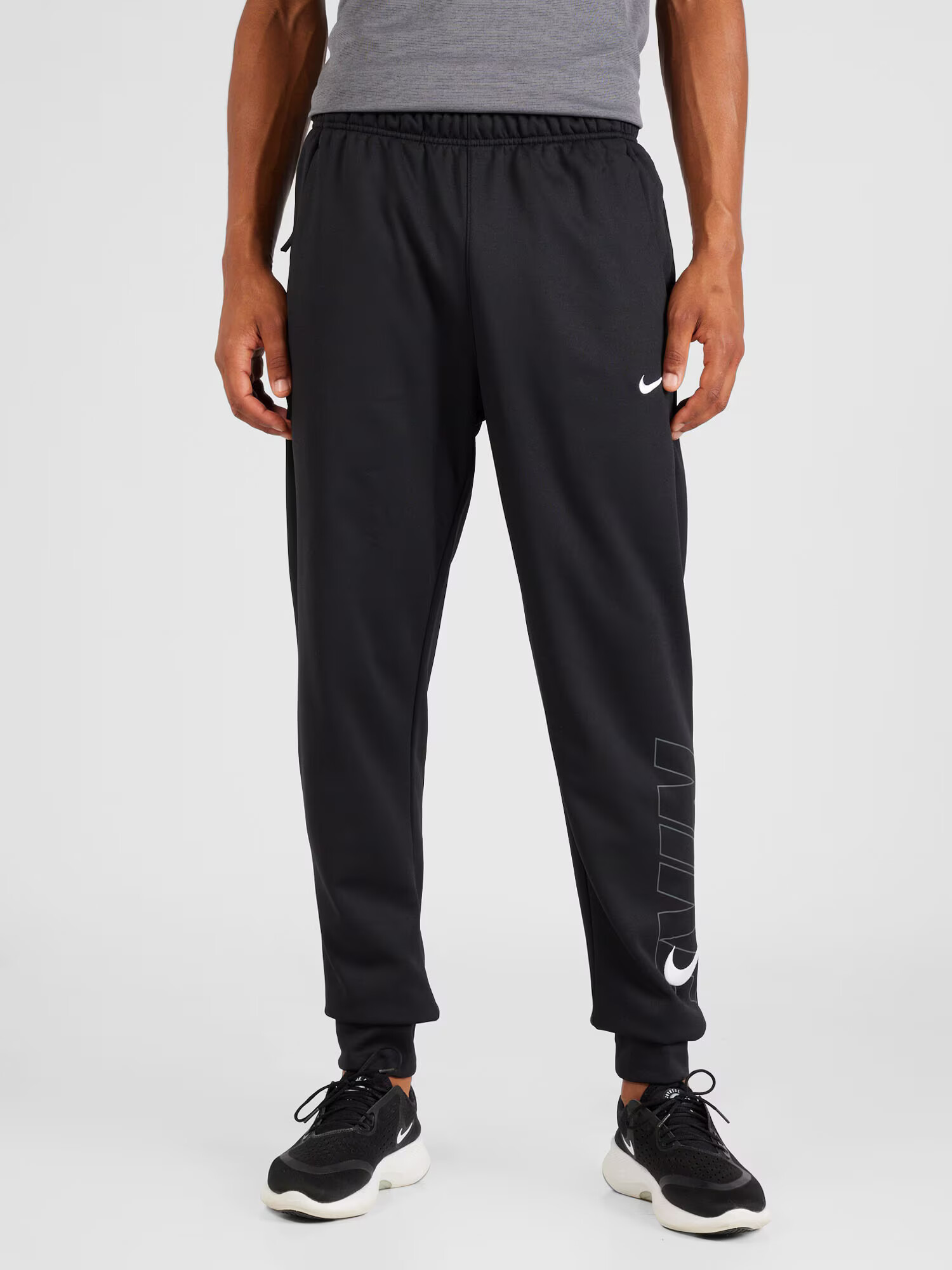 NIKE Pantaloni sport gri / negru / alb - Pled.ro