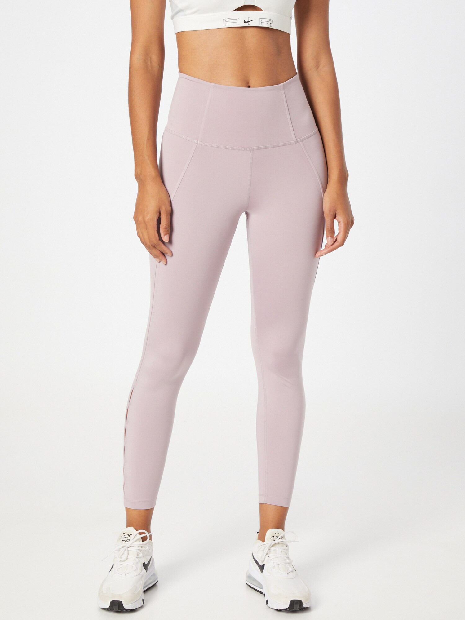 NIKE Pantaloni sport mov pastel / alb - Pled.ro