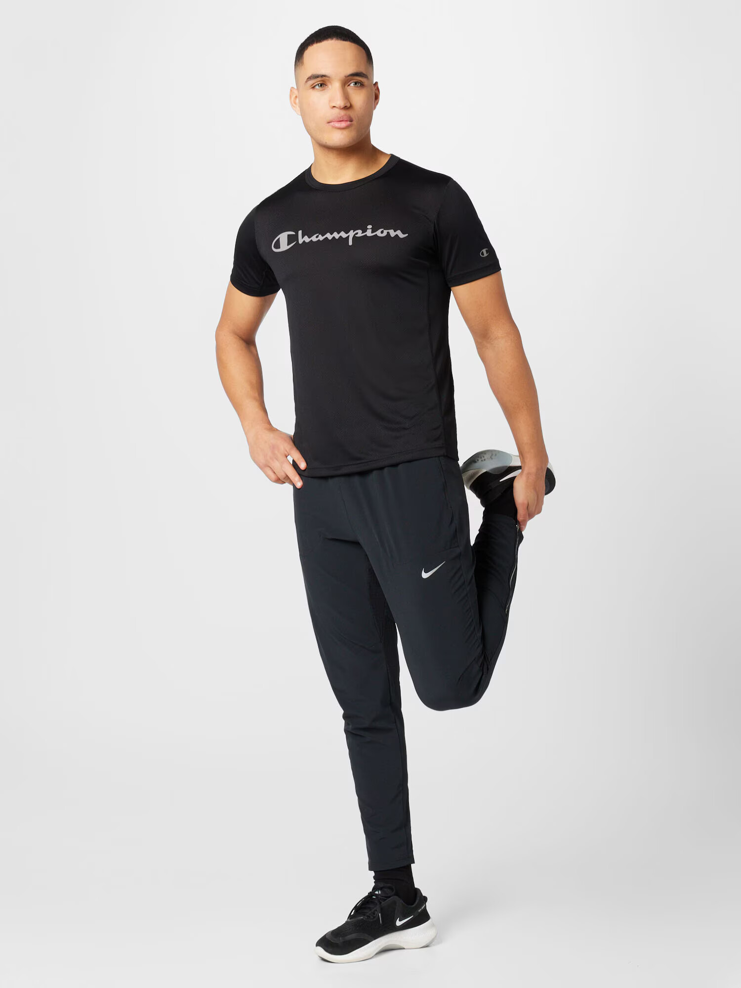 NIKE Pantaloni sport negru / alb - Pled.ro