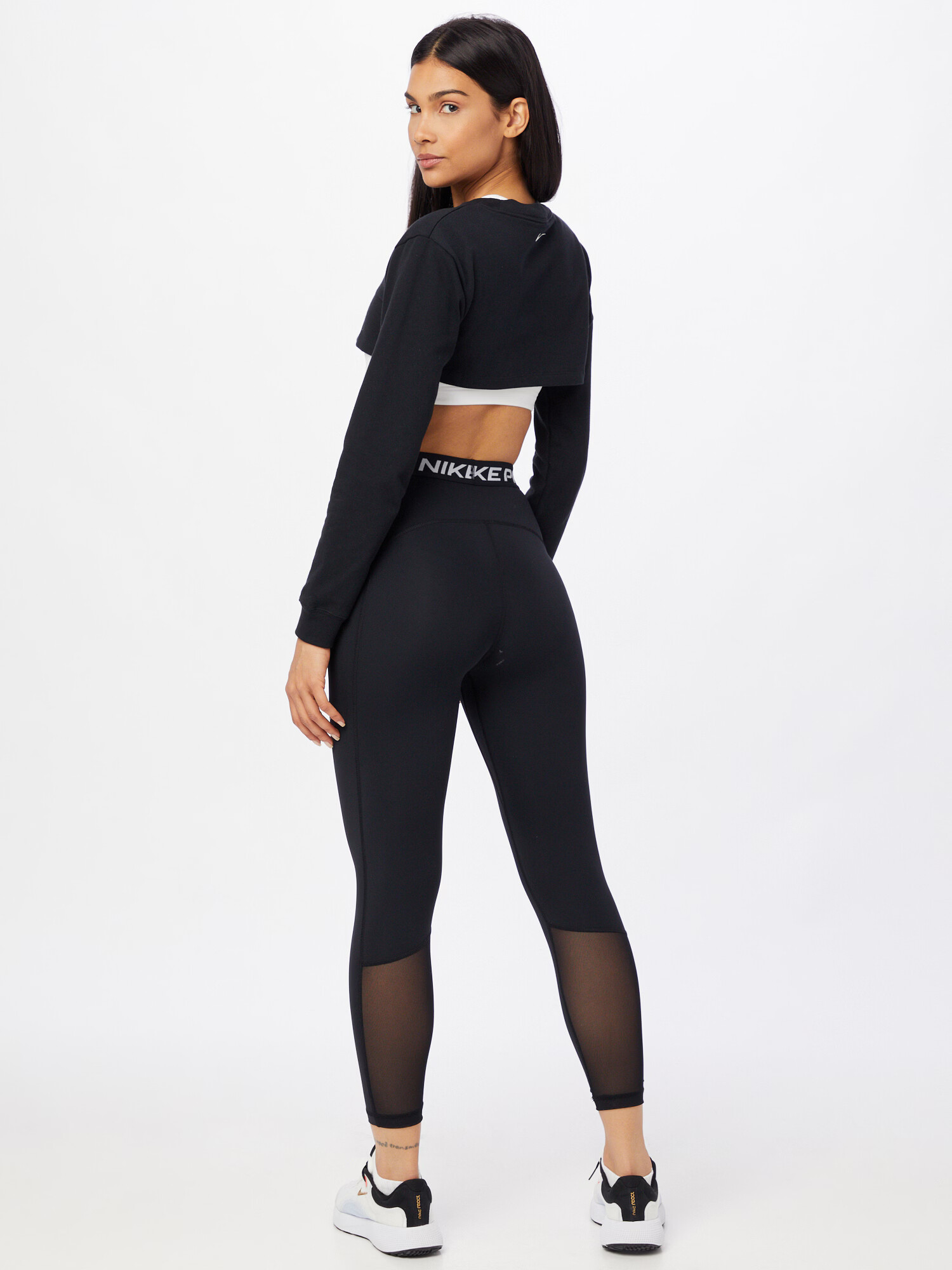 NIKE Pantaloni sport negru / alb - Pled.ro