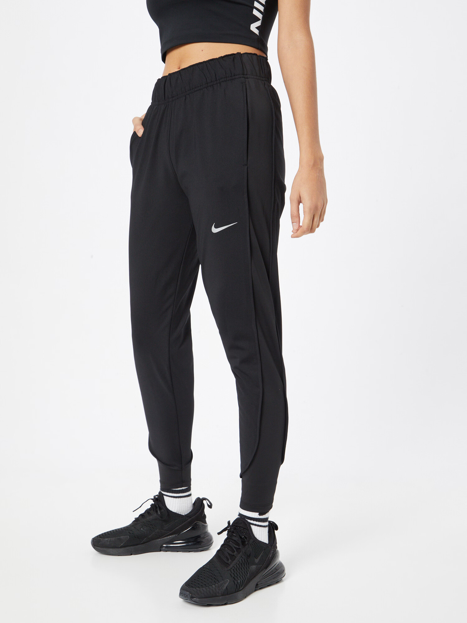 NIKE Pantaloni sport negru / alb - Pled.ro