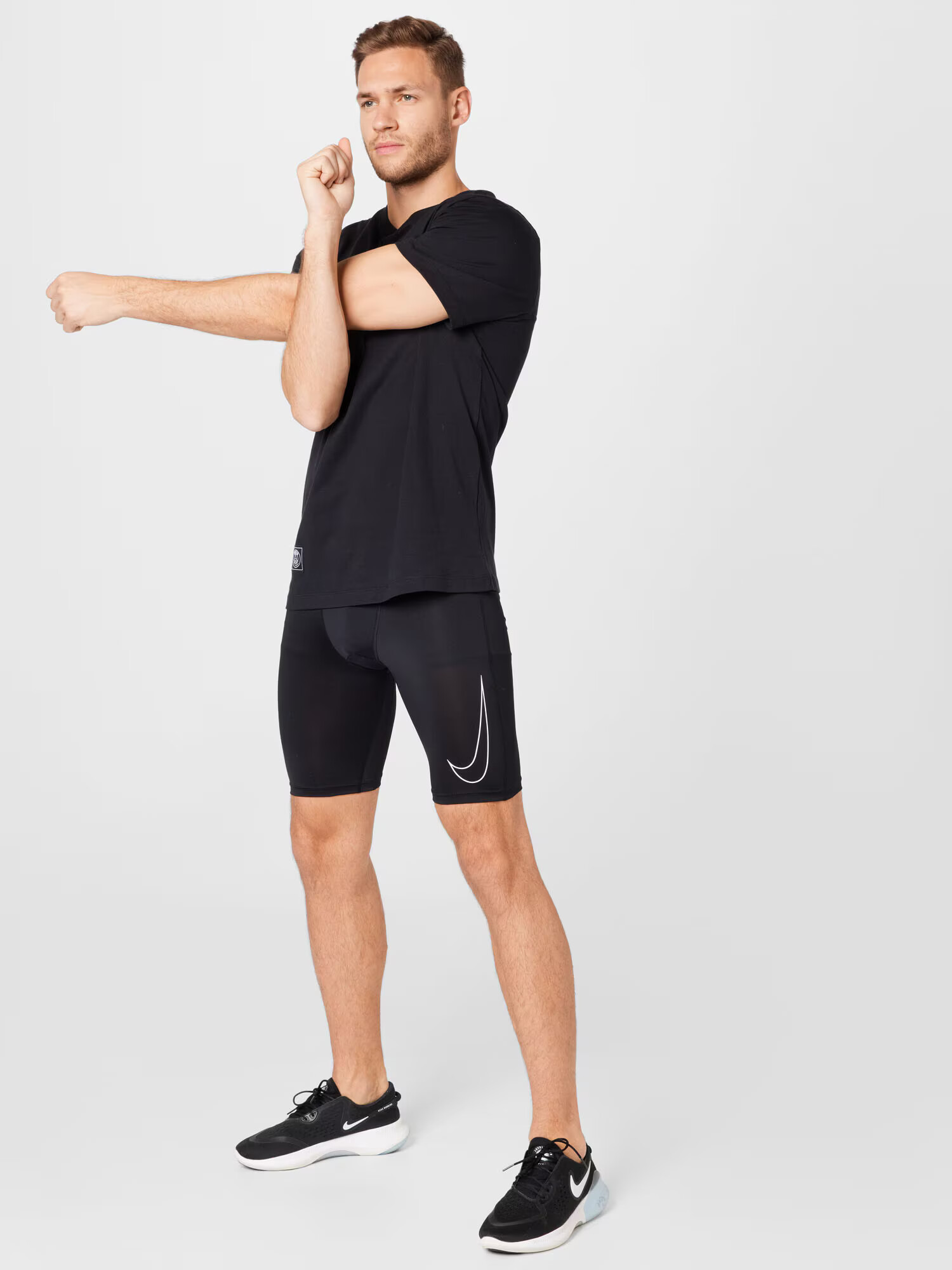 NIKE Pantaloni sport negru / alb - Pled.ro