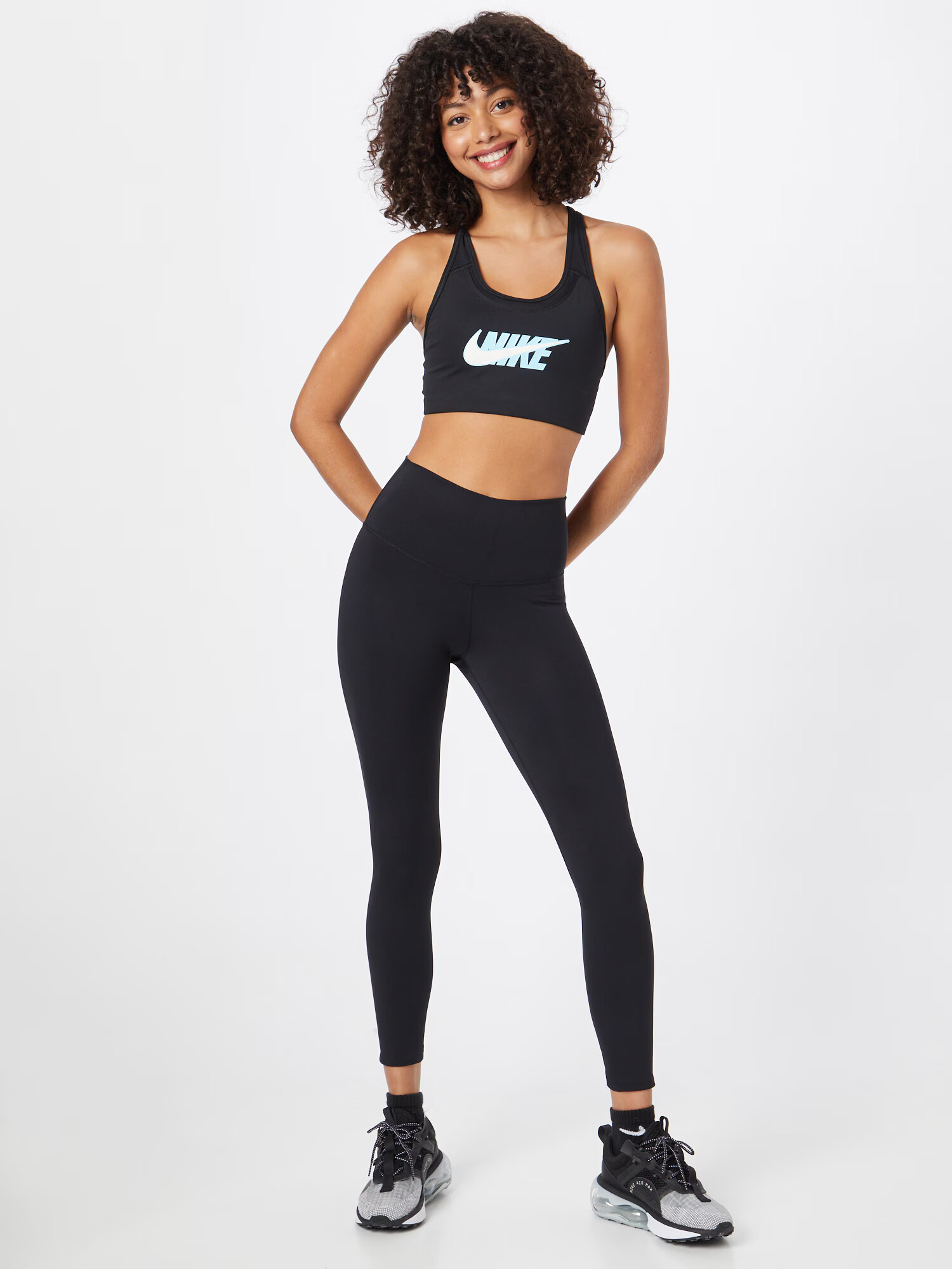 NIKE Leggings negru / alb - Pled.ro