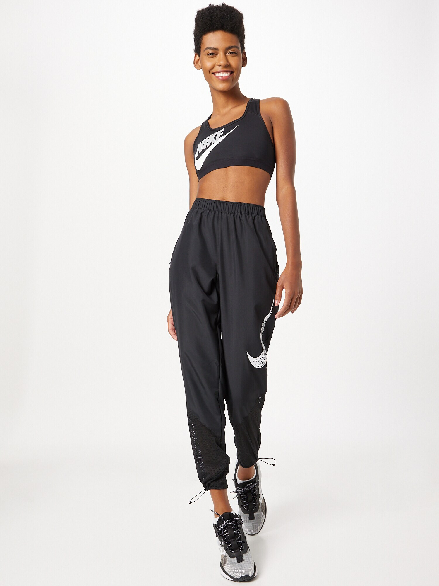 NIKE Pantaloni sport negru / alb - Pled.ro