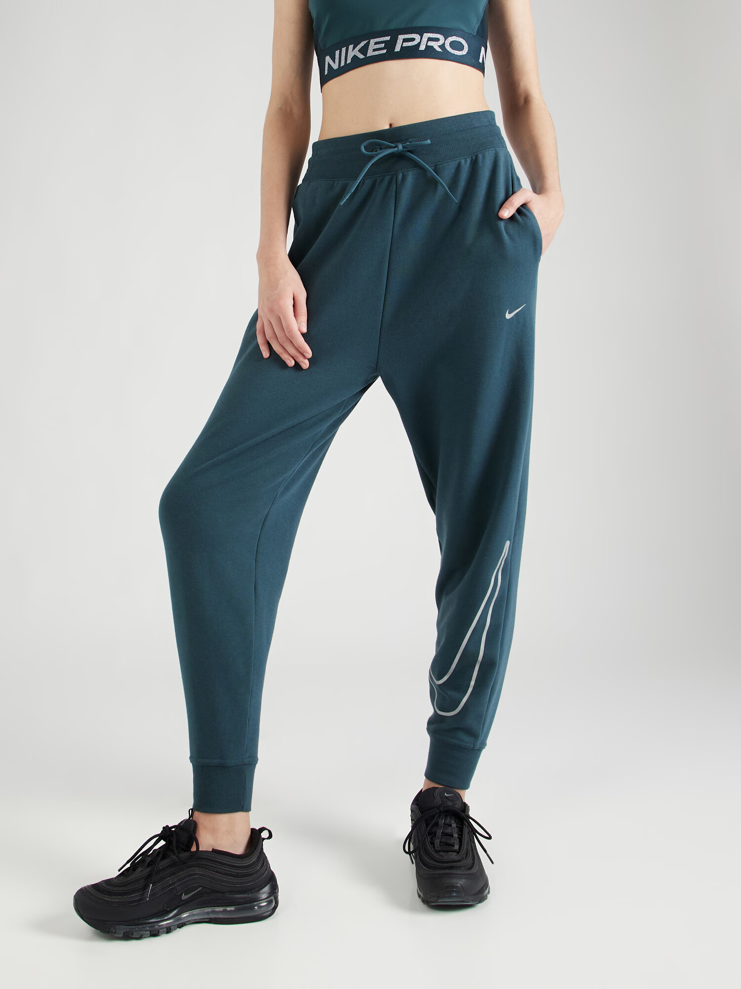 NIKE Pantaloni sport 'ONE PRO' gri / verde închis - Pled.ro