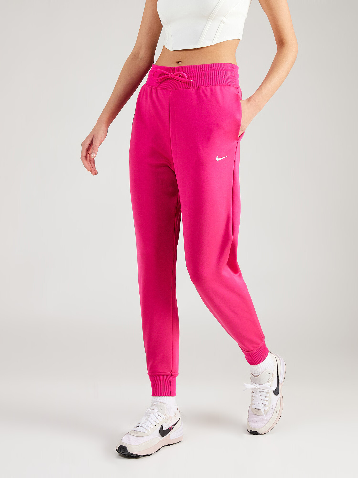 NIKE Pantaloni sport 'ONE' roșu-violet / alb - Pled.ro