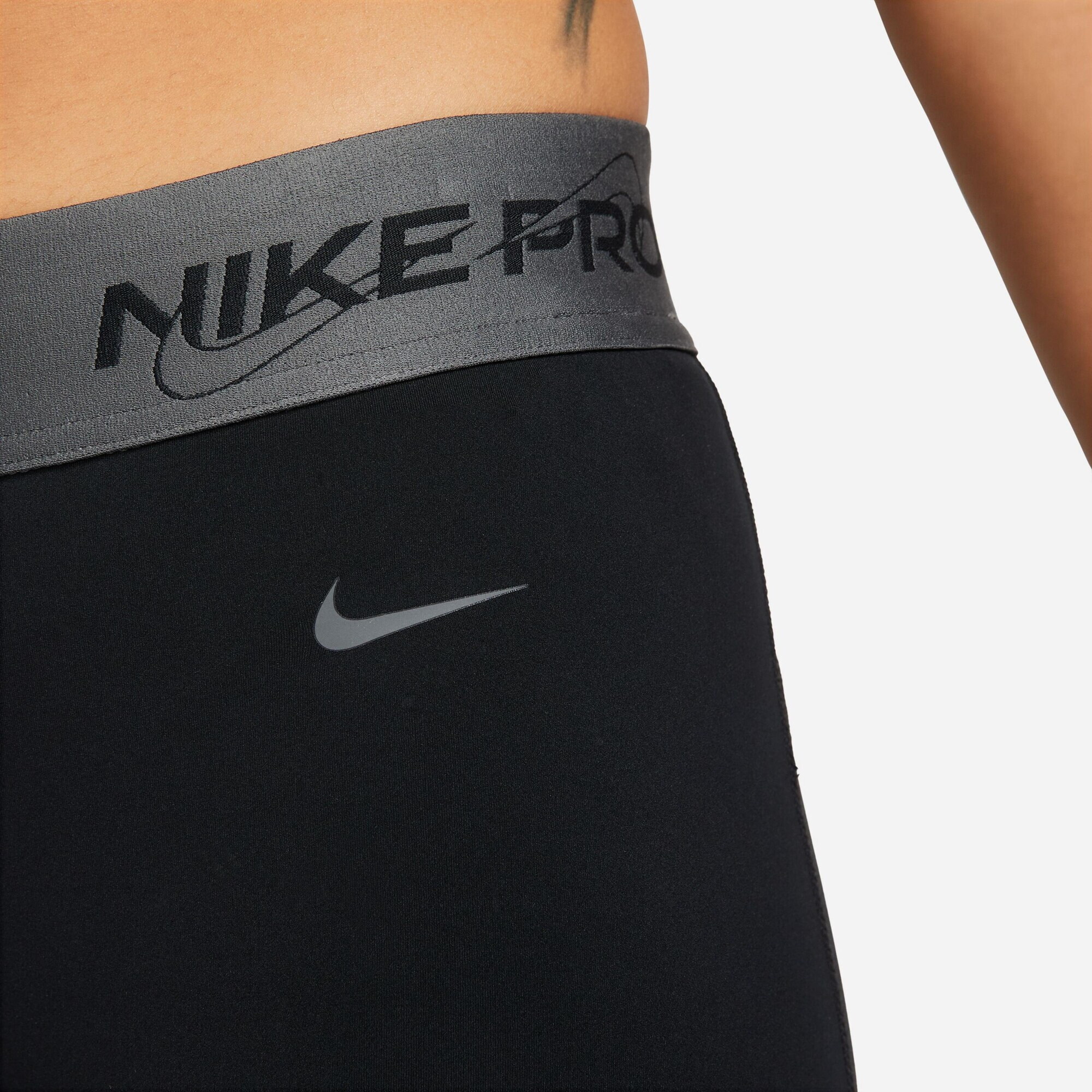 NIKE Pantaloni sport 'Pro Dri Fit' gri / negru - Pled.ro