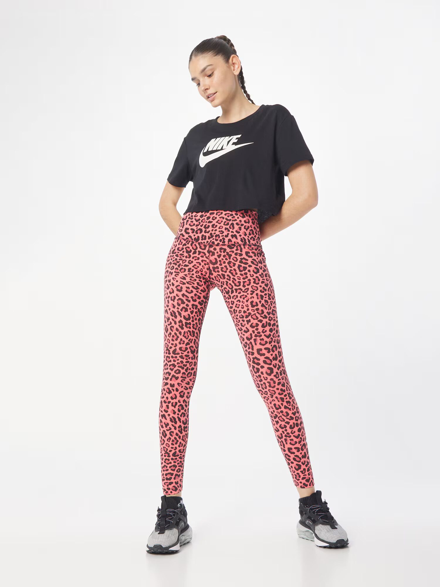 NIKE Pantaloni sport roz / roz deschis / negru / alb - Pled.ro