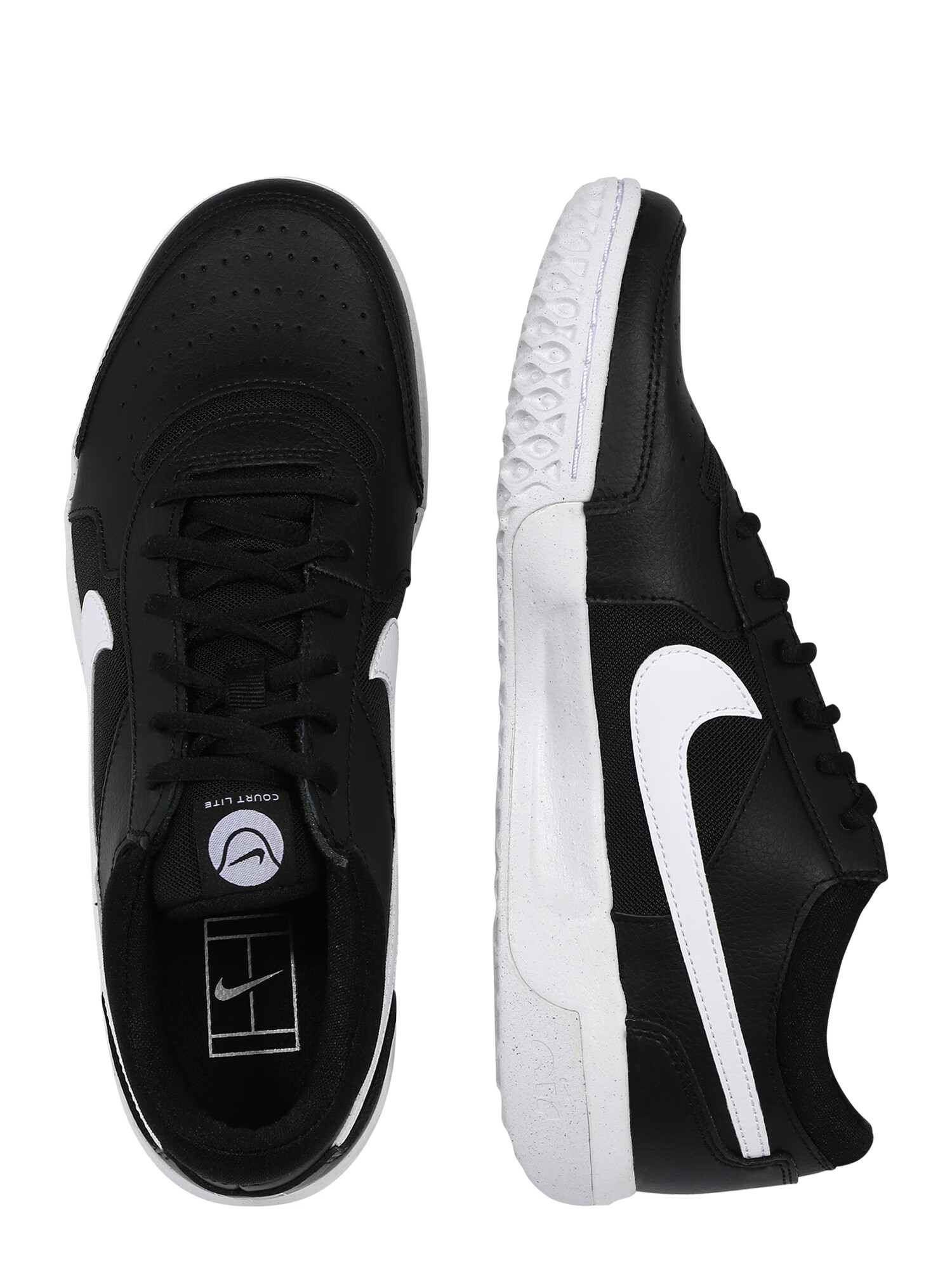 NIKE Pantofi sport 'Court Zoom Lite 3' negru / alb - Pled.ro