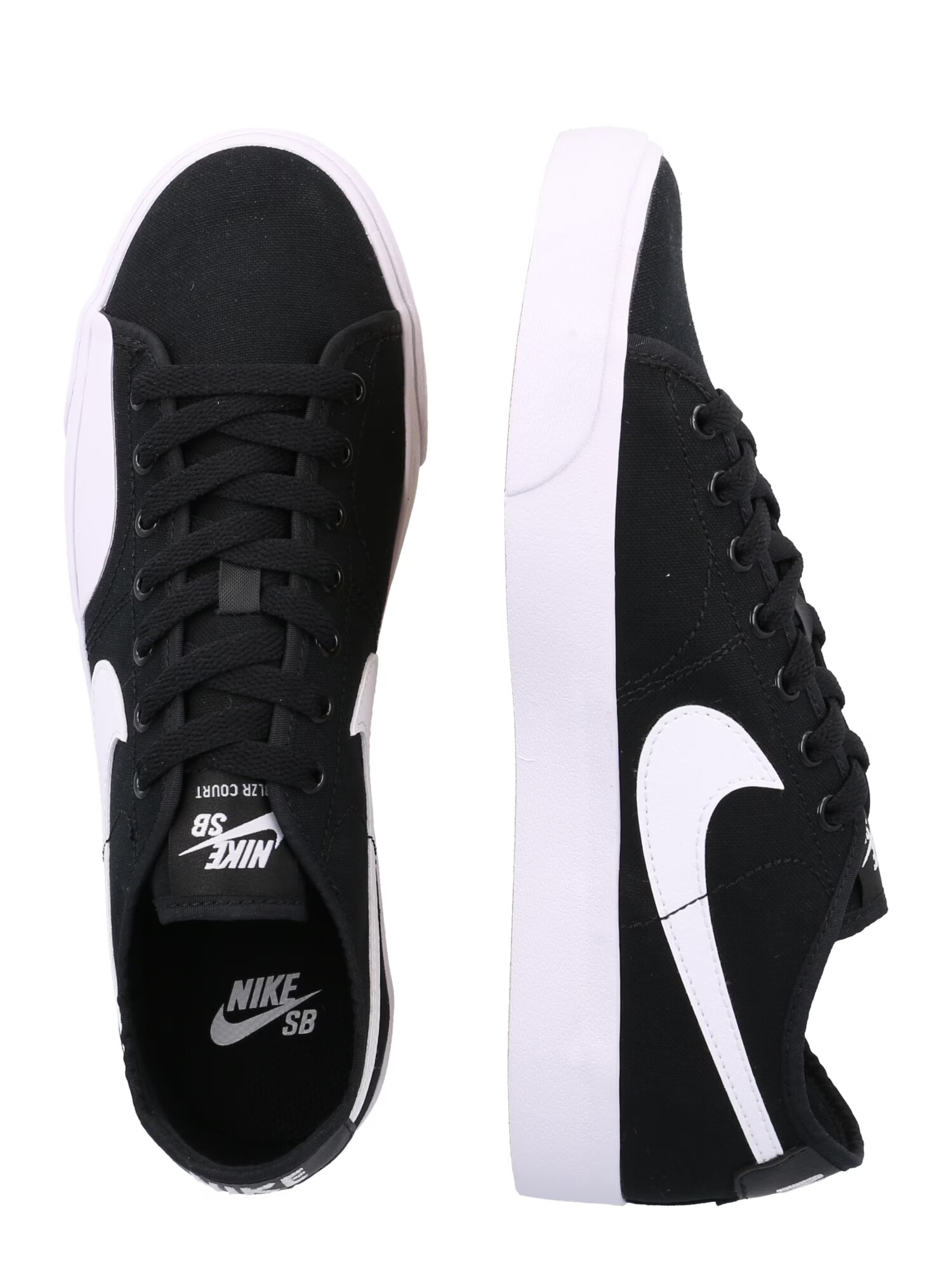 Nike SB Sneaker low 'Blazer Court' negru / alb - Pled.ro