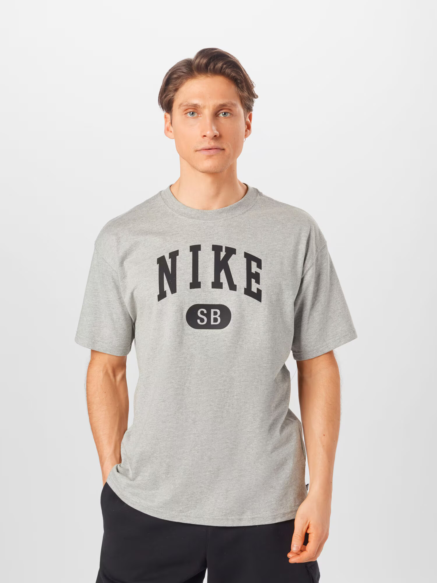 Nike SB Tricou gri metalic / gri amestecat - Pled.ro