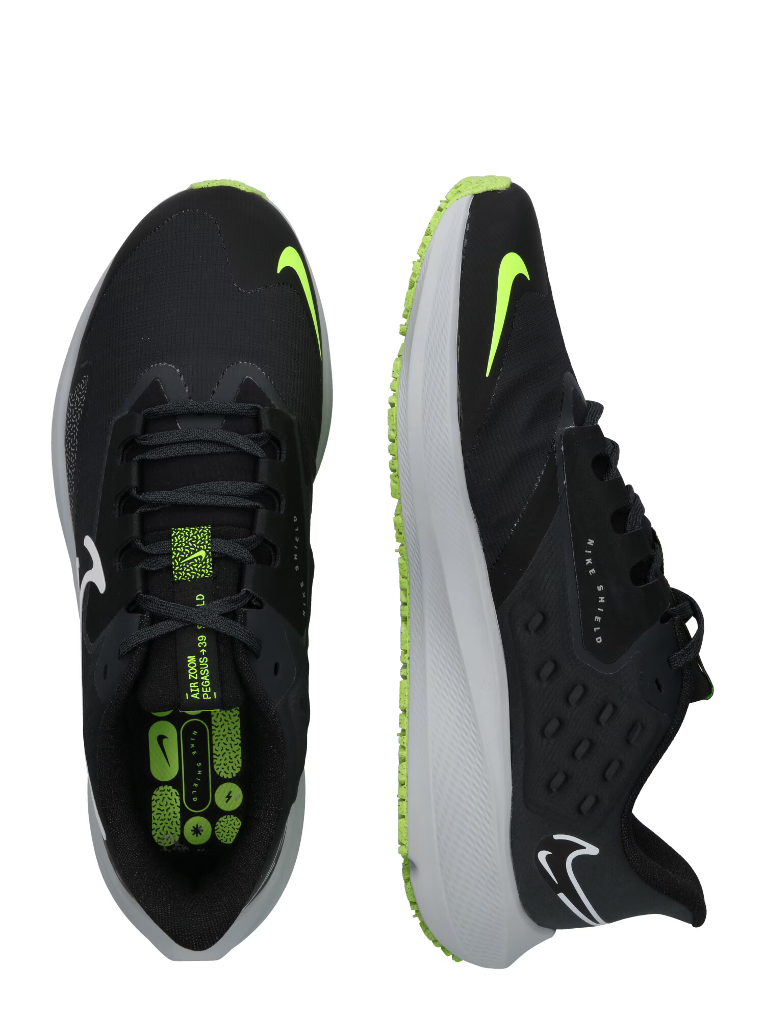 NIKE Sneaker low 'Air Zoom Pegasus 39 Shield' verde limetă / negru / alb - Pled.ro