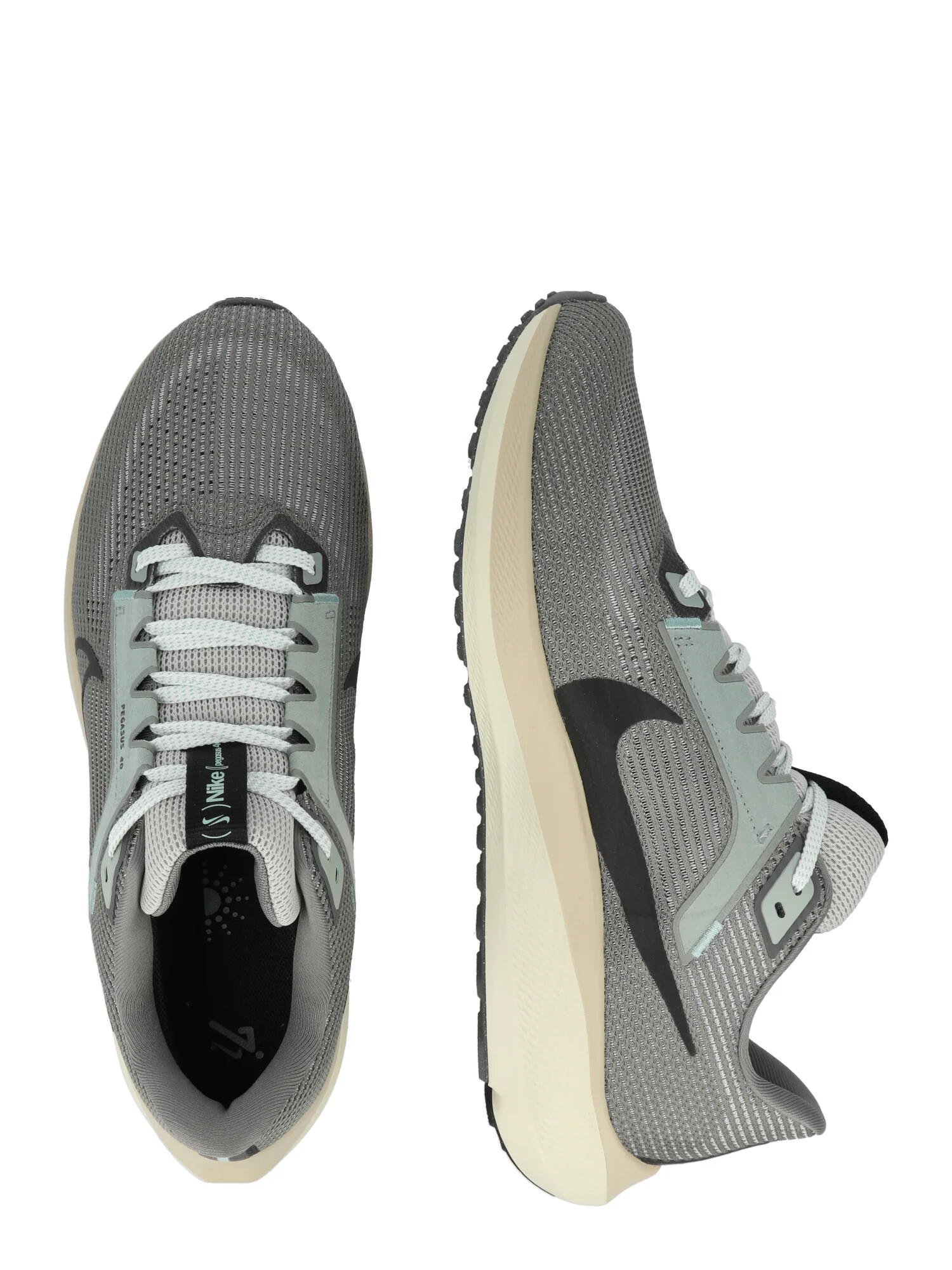 NIKE Sneaker de alergat 'AIR ZOOM PEGASUS 40 PRM' gri piatră / verde pastel / negru - Pled.ro