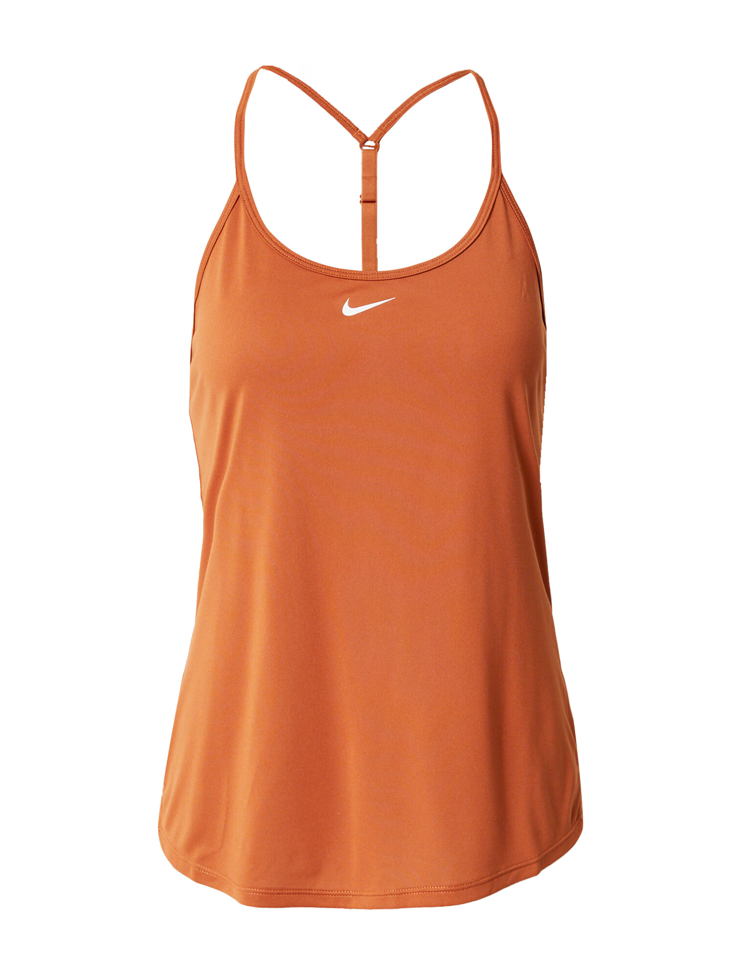 NIKE Sport top maro caramel / alb - Pled.ro