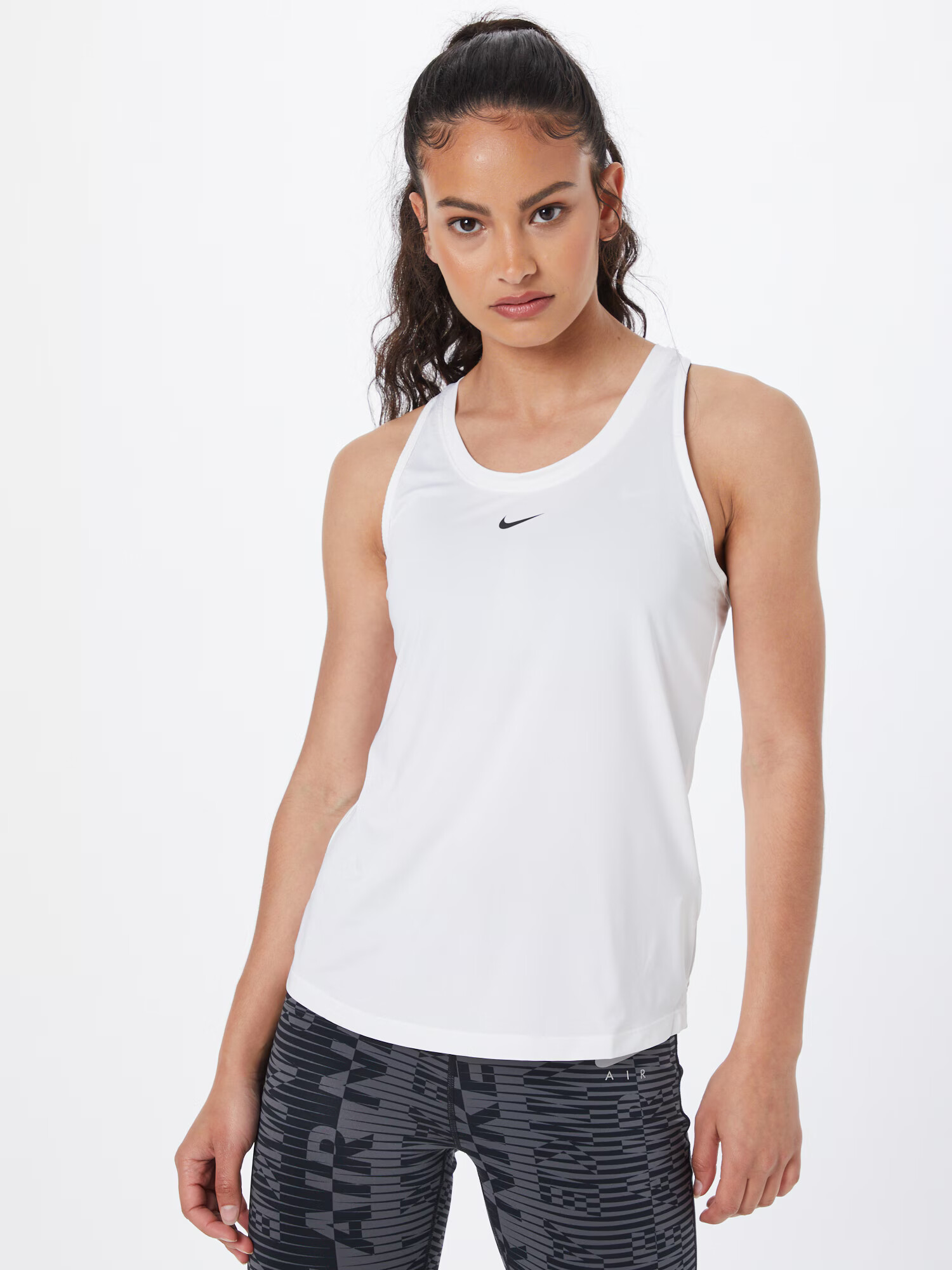 NIKE Sport top negru / alb - Pled.ro