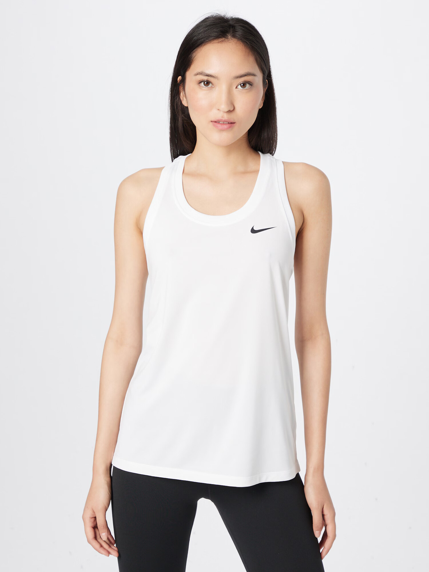 NIKE Tricou funcțional negru / alb - Pled.ro