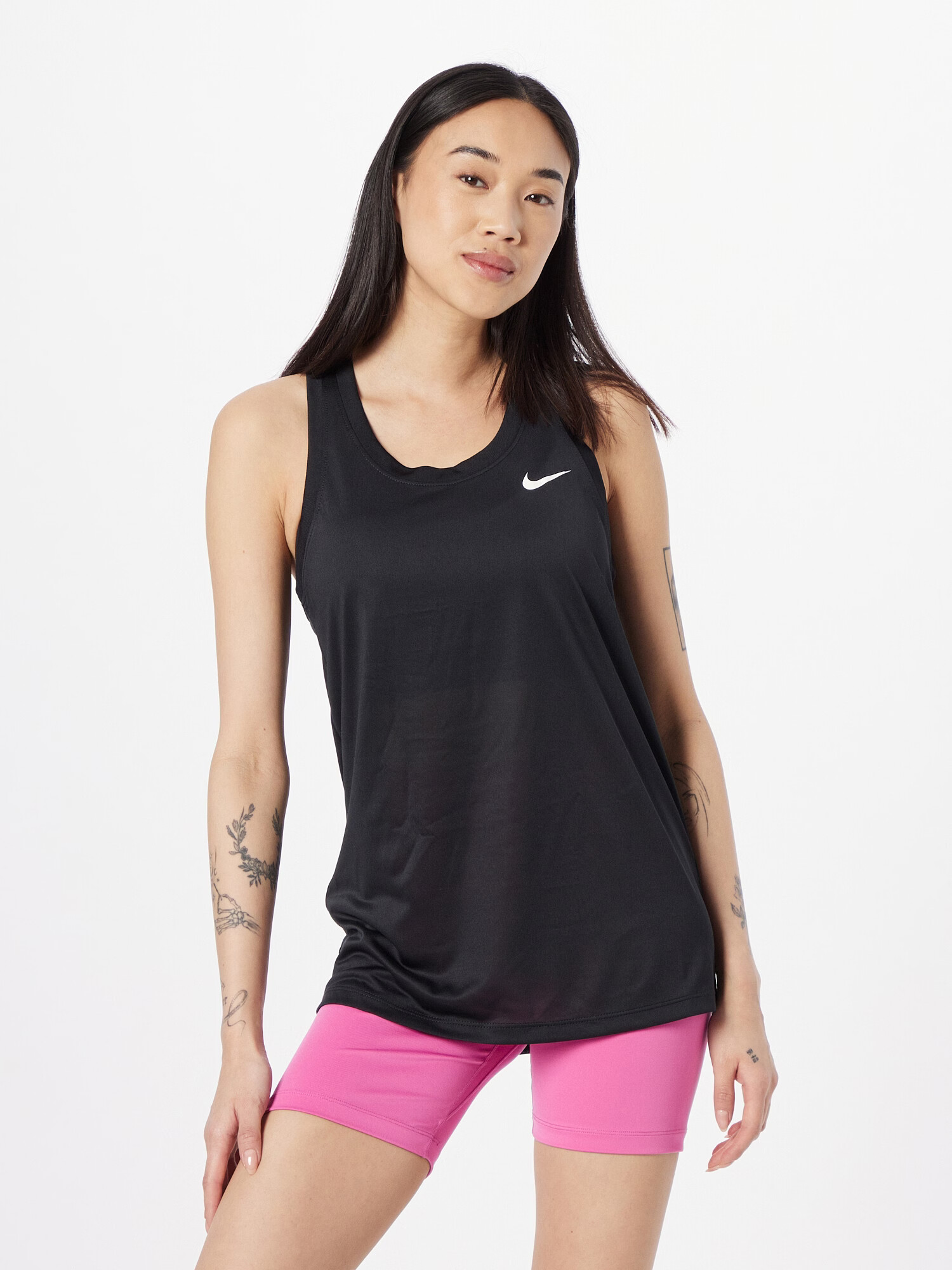 NIKE Sport top negru / alb - Pled.ro