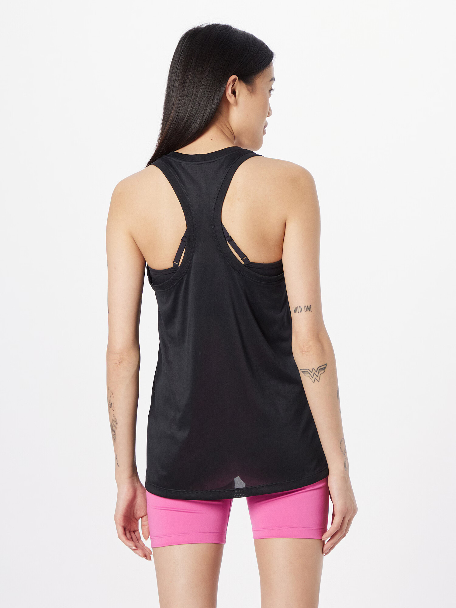 NIKE Sport top negru / alb - Pled.ro