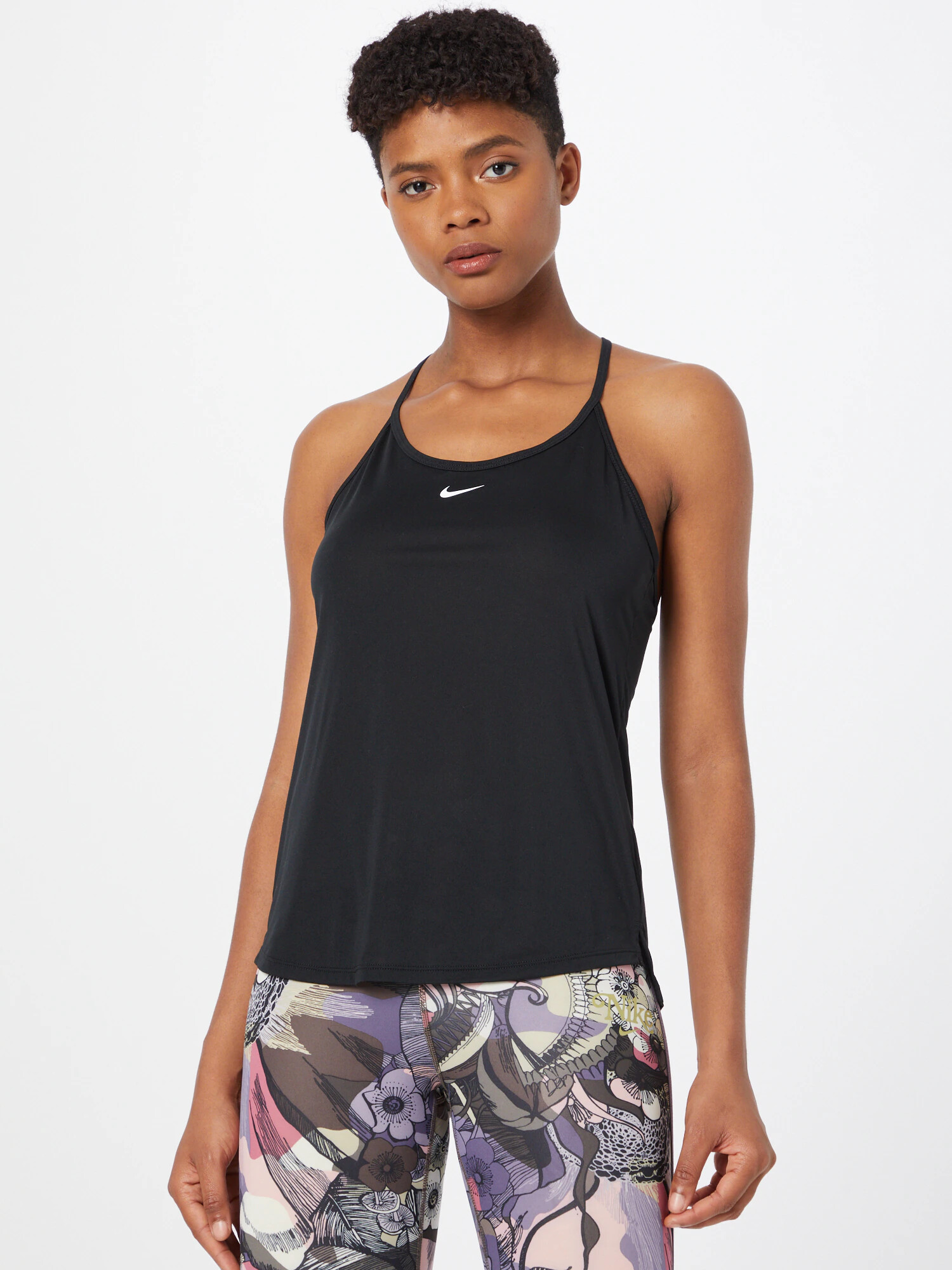 NIKE Sport top negru / alb - Pled.ro