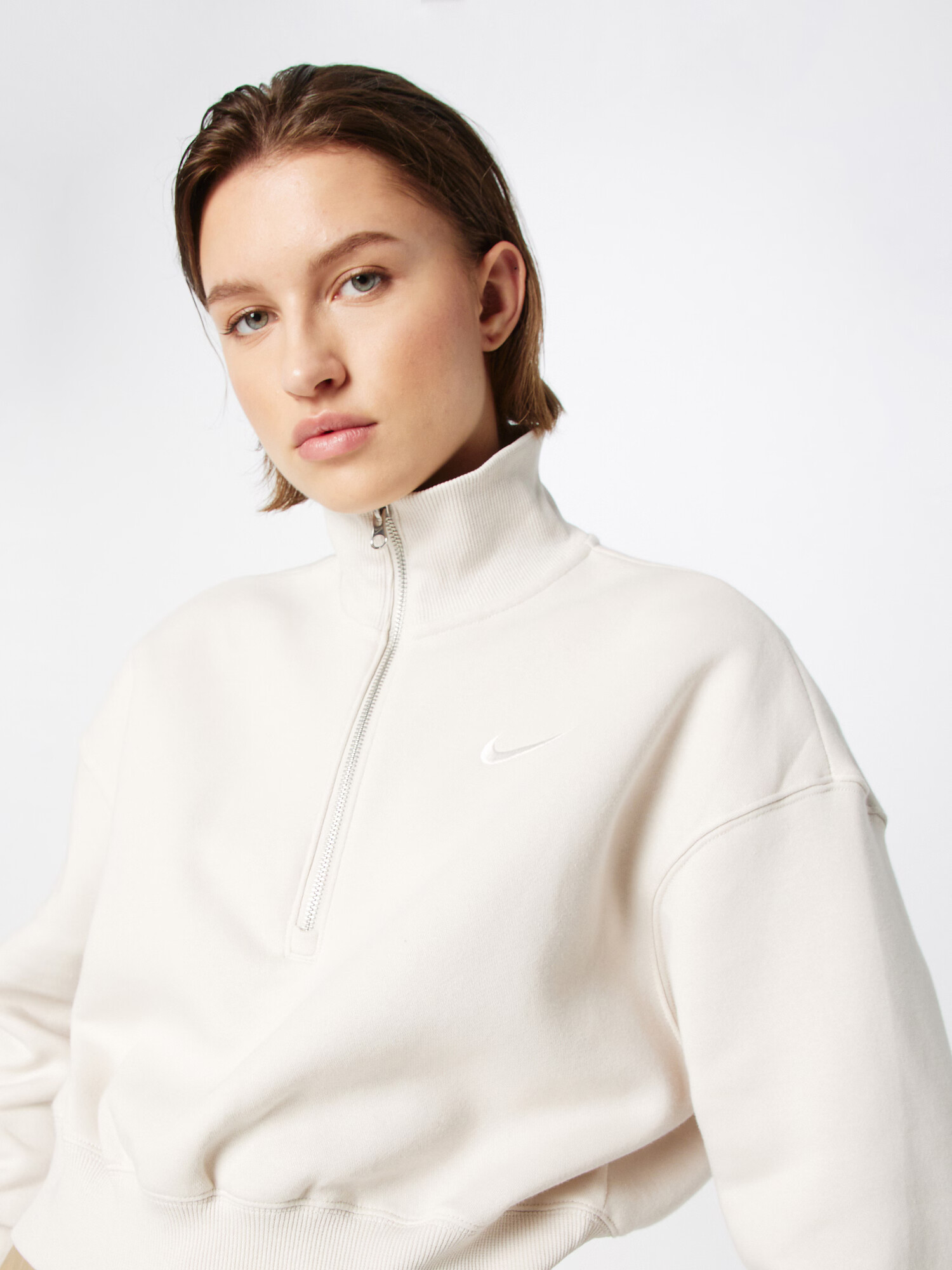 Nike Sportswear Bluză de molton alb kitt - Pled.ro