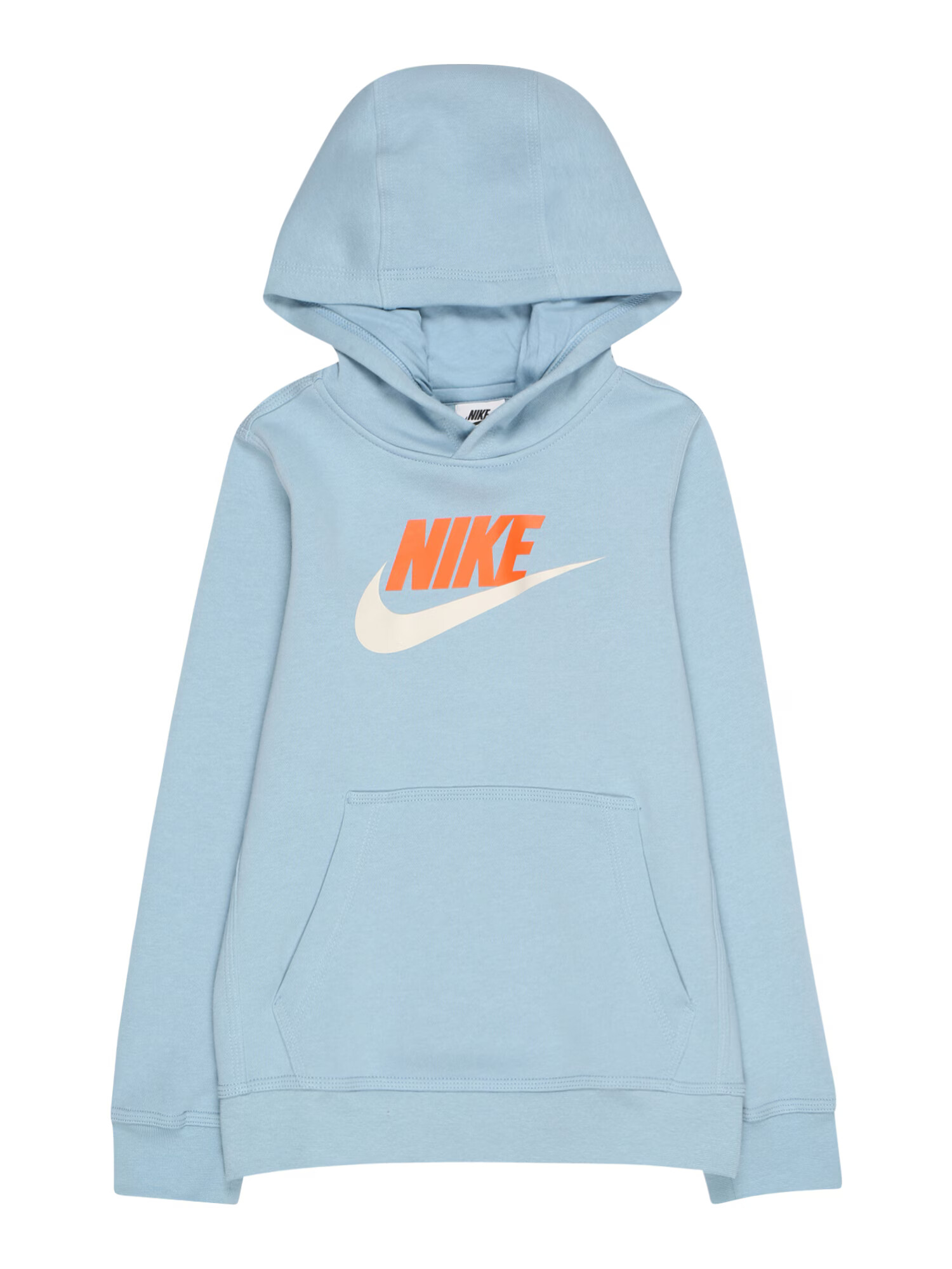 Nike Sportswear Bluză de molton albastru deschis / portocaliu / alb - Pled.ro