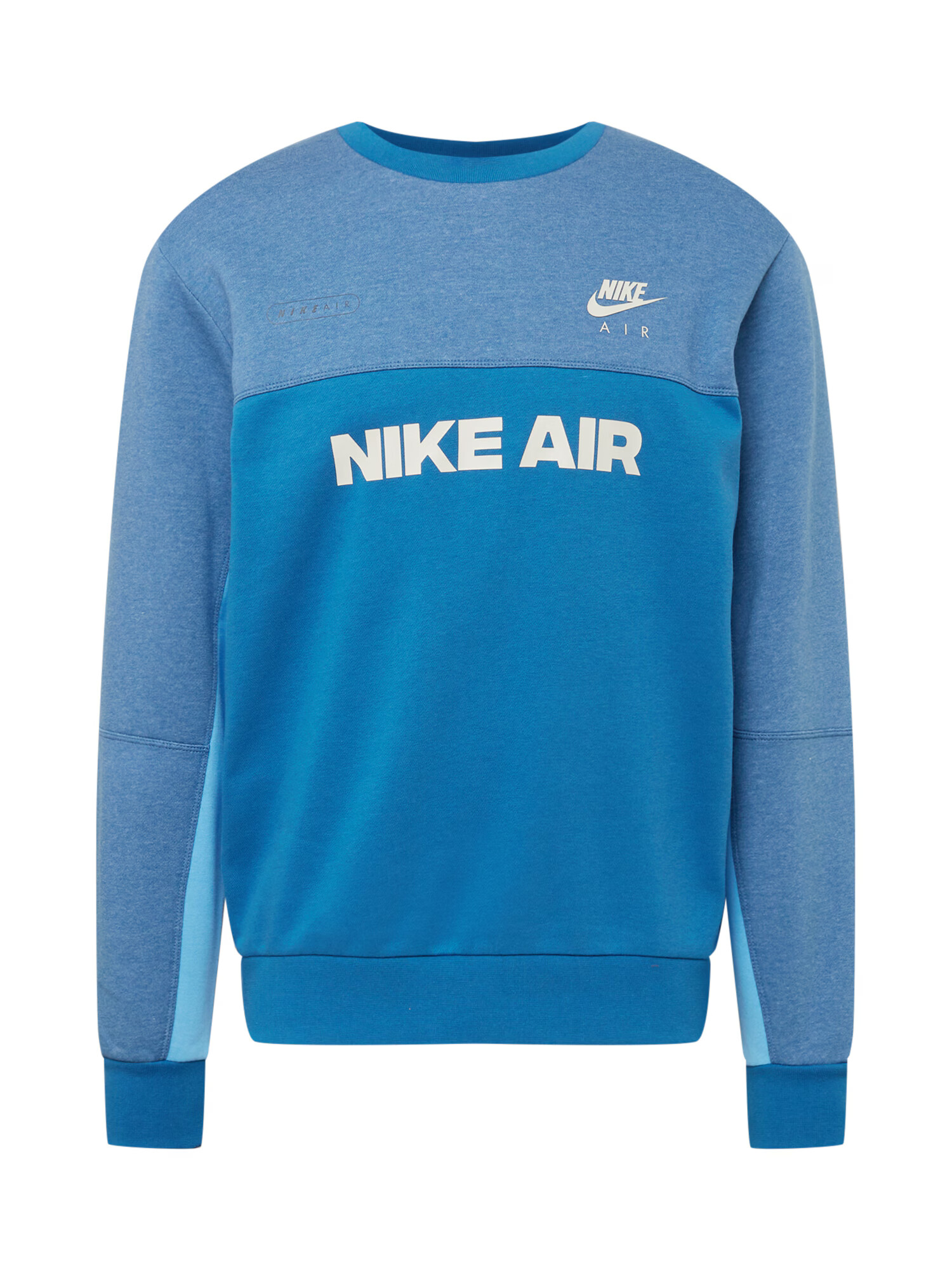 Nike Sportswear Bluză de molton albastru fumuriu / azuriu / alb - Pled.ro