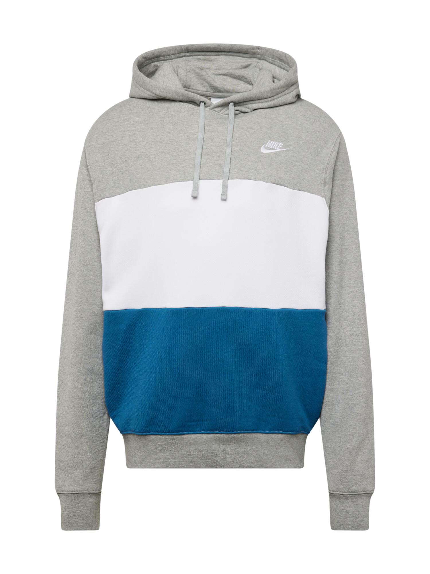 Nike Sportswear Bluză de molton albastru / gri amestecat / alb - Pled.ro